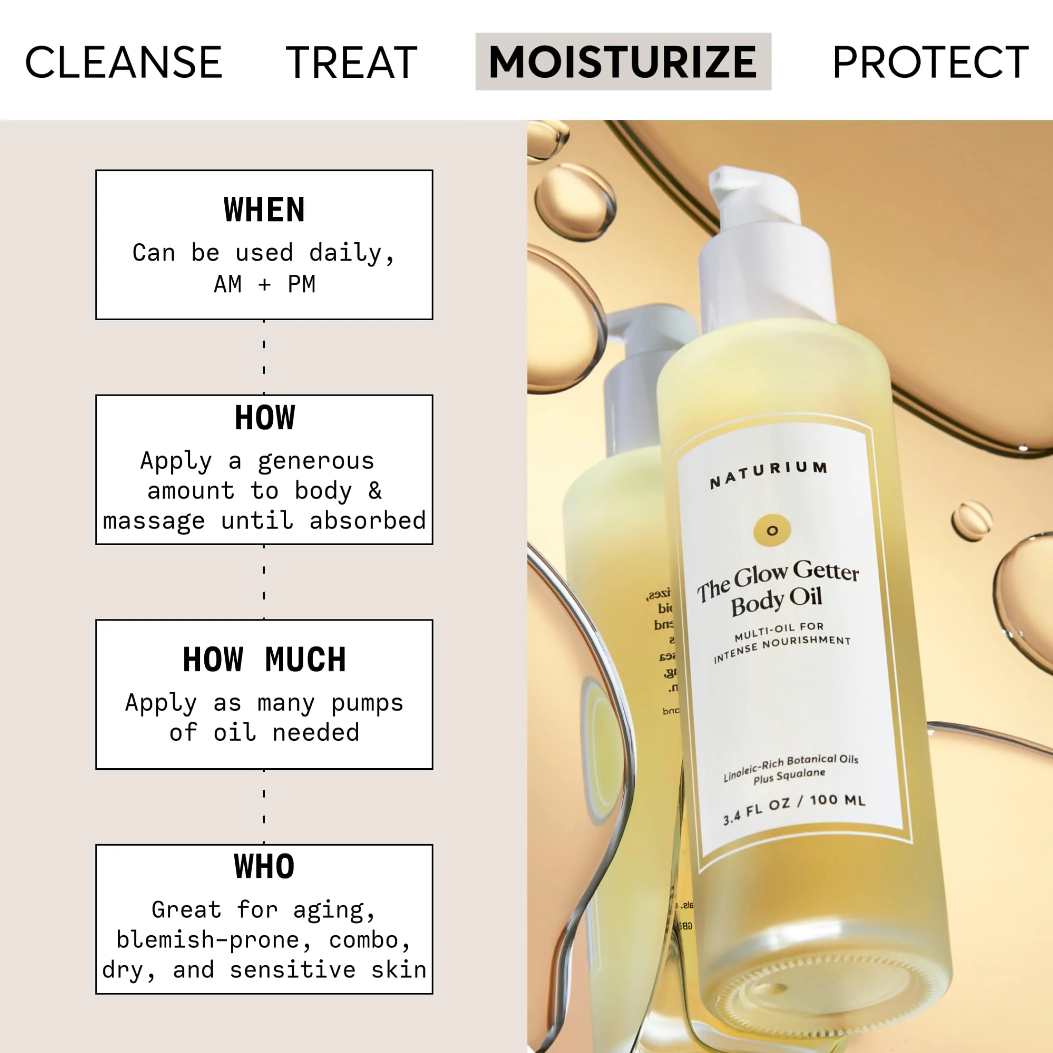 Naturium The Glow Getter Body Oil, Multi-Oil for Intense Nourishment, Hydrating & Moisturizing Formula, Vegan & Cruelty-Free, 3.4 oz - Image 6