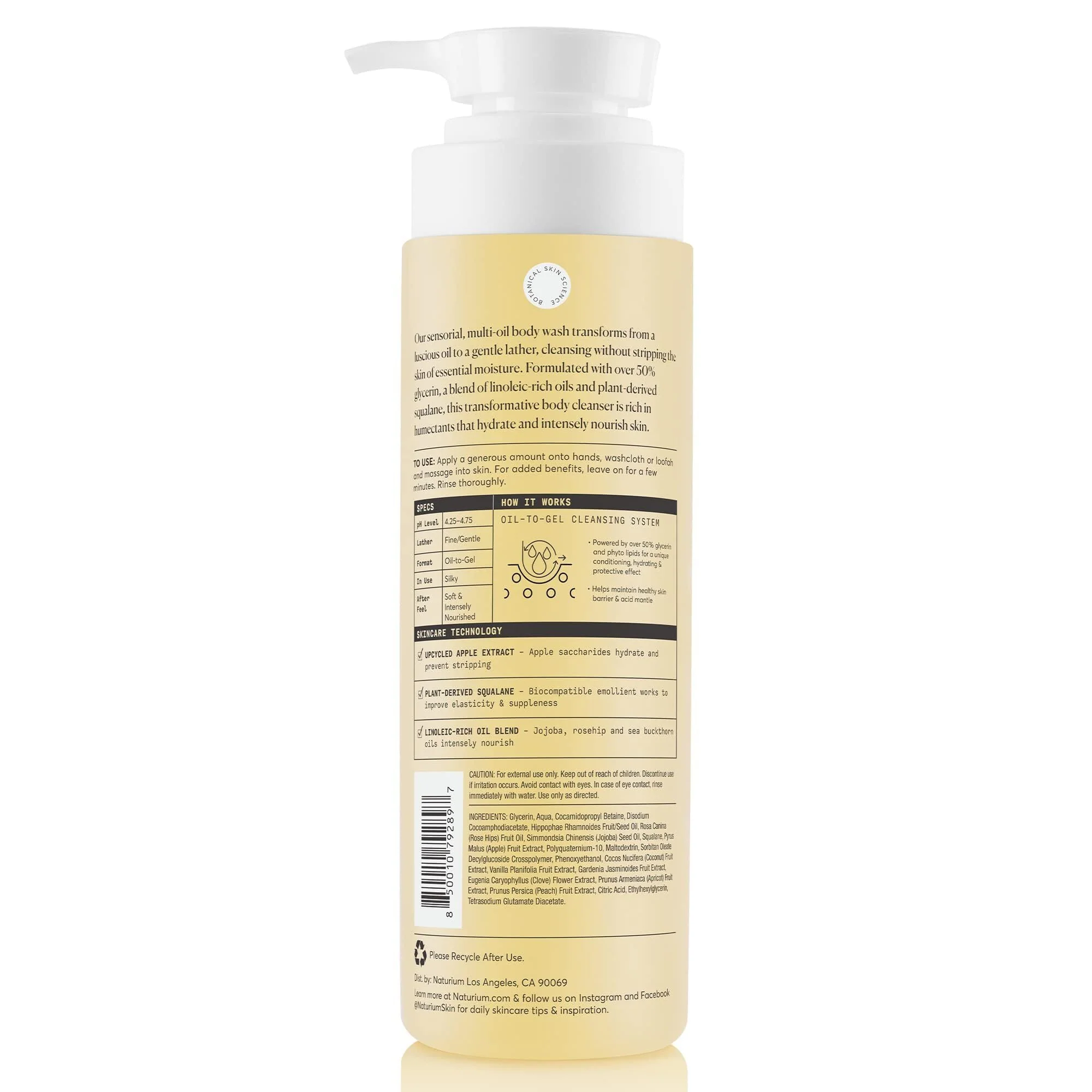 Naturium The Glow Getter Multi-Oil Hydrating Body Wash, Gentle Cleanser, 16.9 oz - Image 2