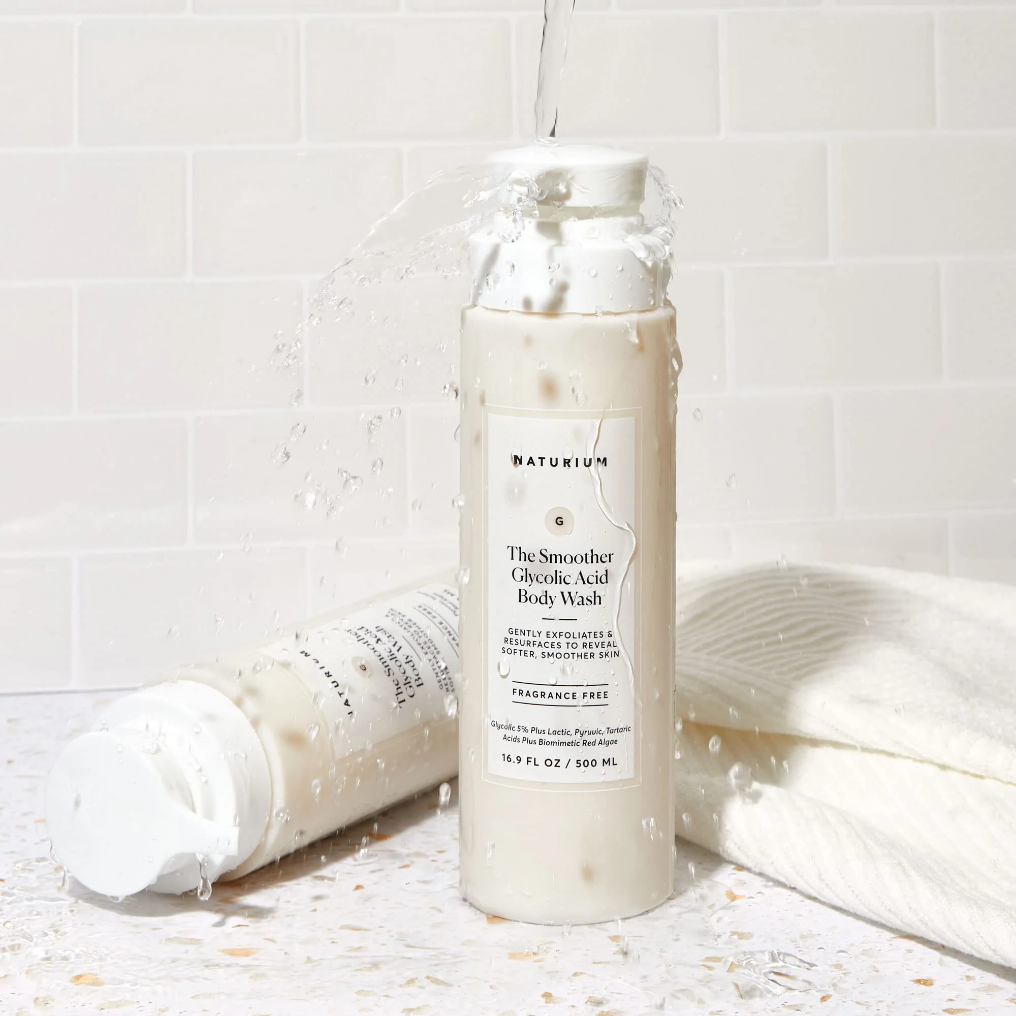 Naturium The Smoother Glycolic Acid Exfoliating Body Wash, Soft & Smoothing Cleanser, 16.9 oz - Image 4