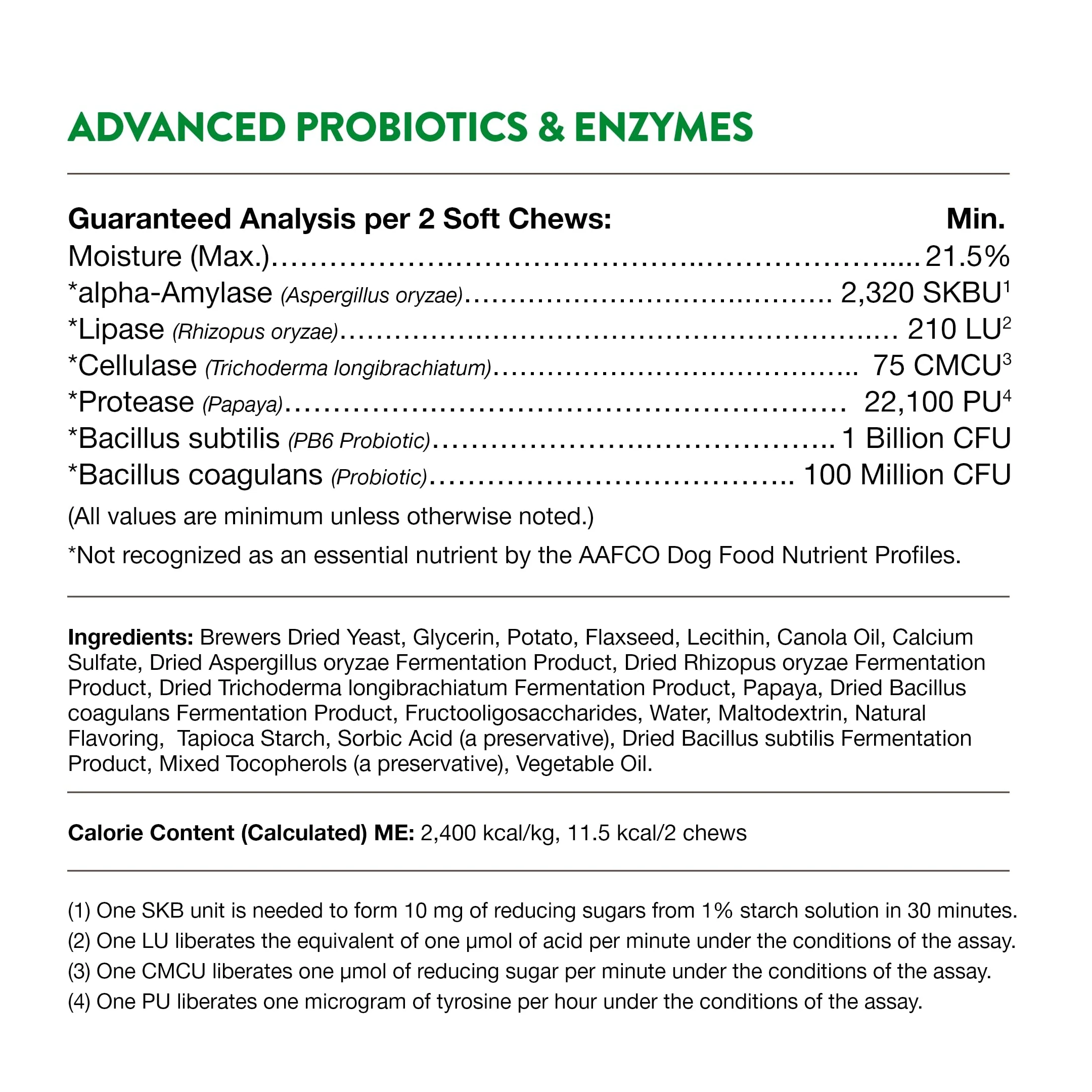 NaturVet Advanced Probiotics & Enzymes, PB6 Dog Soft Chews to Help Sensitive Stomachs and Digestive Issues, Hickory Smoked Bacon Flavored Pet Supplement for Dogs Over 6 Weeks, 70 Count Jar - Image 4