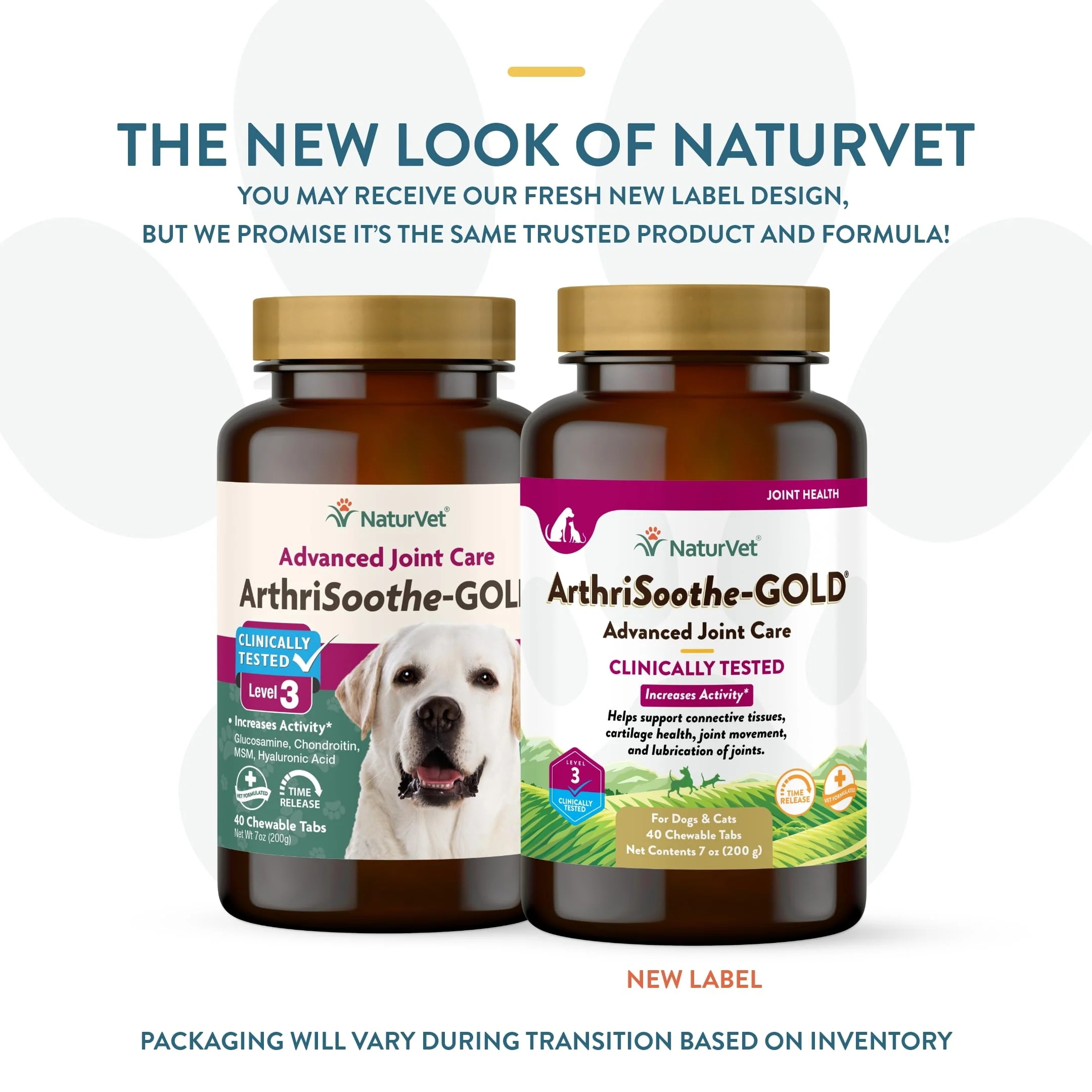 NaturVet ArthriSoothe-Gold Level 3, MSM and Glucosamine for Dogs and Cats, Advanced Joint Care Support Supplement with Chondroitin and Omega 3, Clinically Tested, Chewable Tablets, Made in The USA - Image 8