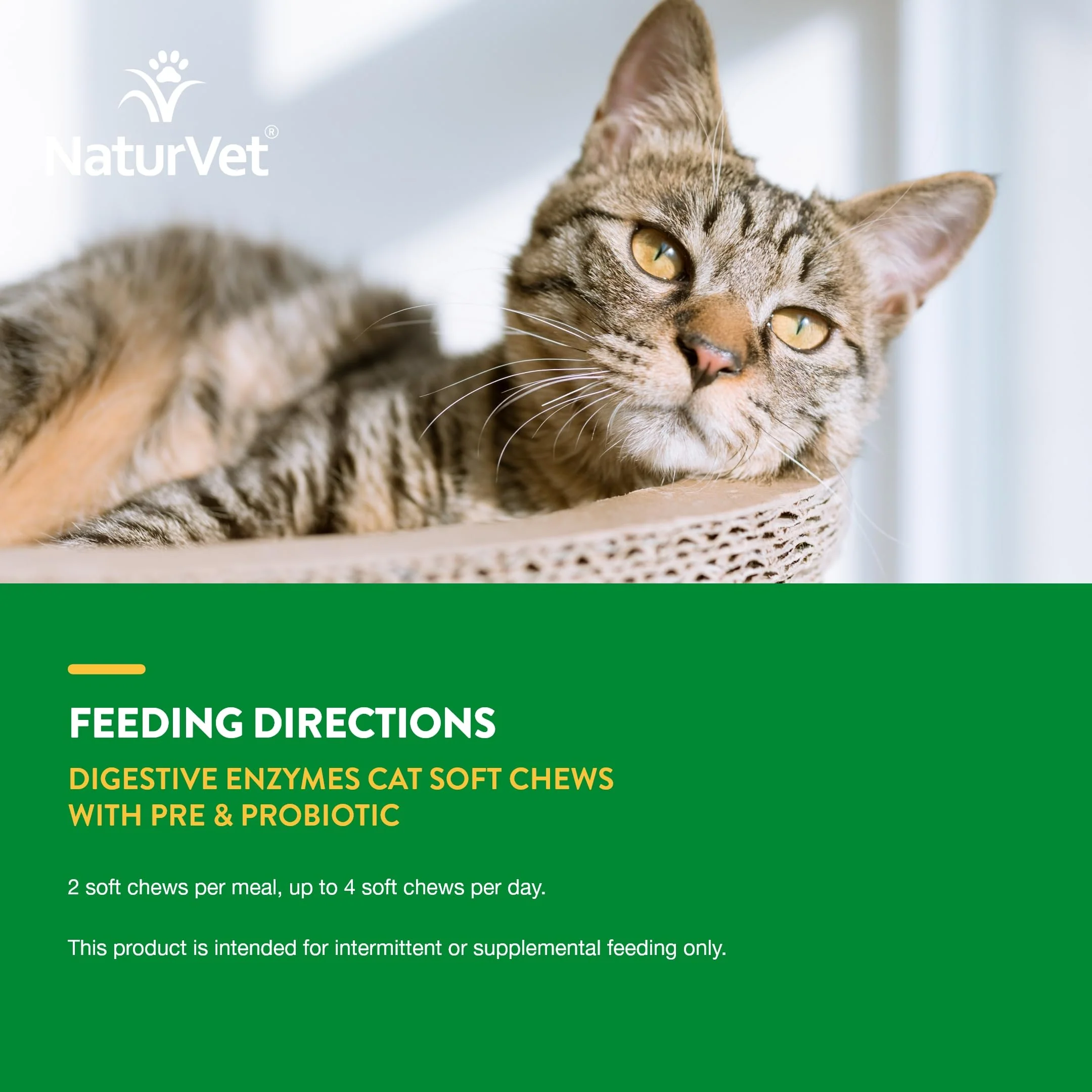 NaturVet – Digestive Enzymes for Cats Plus Probiotics – 60 Soft Chews – Helps Support Diet Change & A Healthy Digestive Tract – Aids in The Absorption of Vitamins & Minerals – 30 Day Supply - Image 4