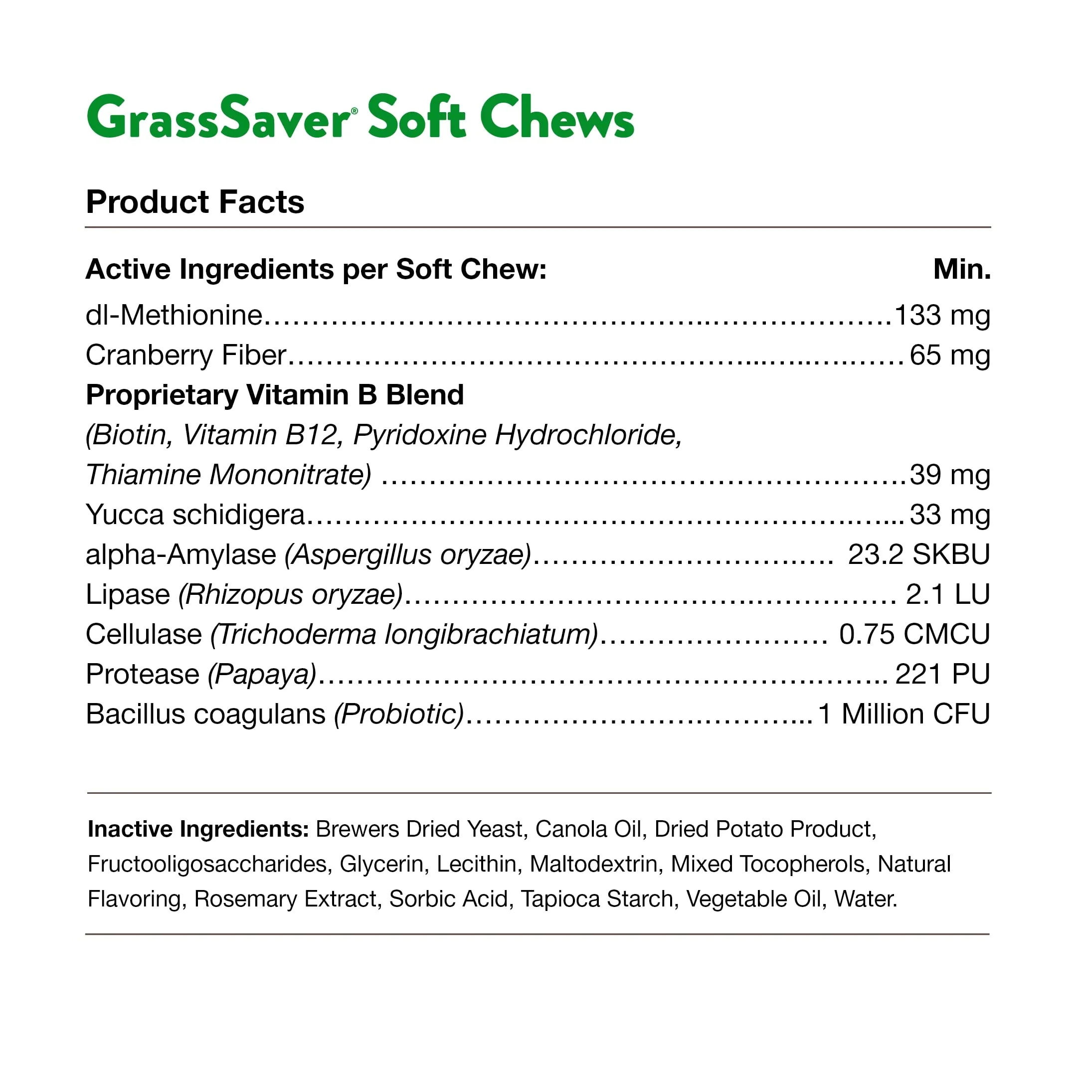 NaturVet – GrassSaver Supplement for Dogs – Healthy Supplement to Help Rid Your Lawn of Yellow Spots – Synergistic Combination of B-Complex Vitamins & Amino Acids – 120 Soft Chews - Image 3