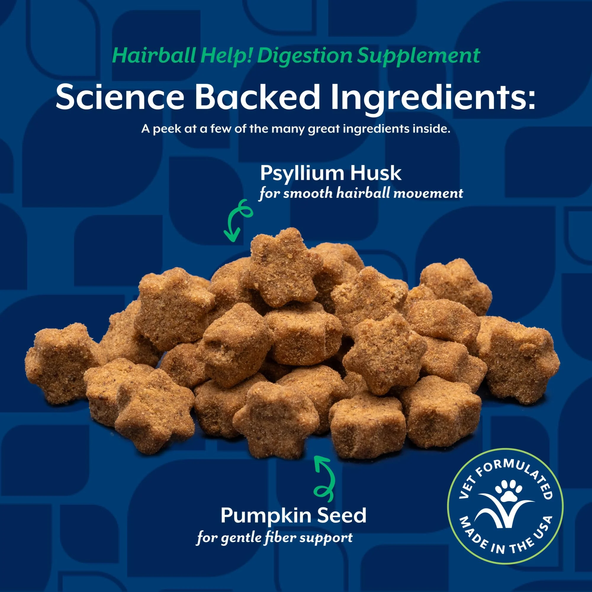NaturVet – Hairball Aid Supplement for Cats - Plus Pumpkin – Helps Eliminate & Prevent Hairballs – 60 Soft Chews - Image 4