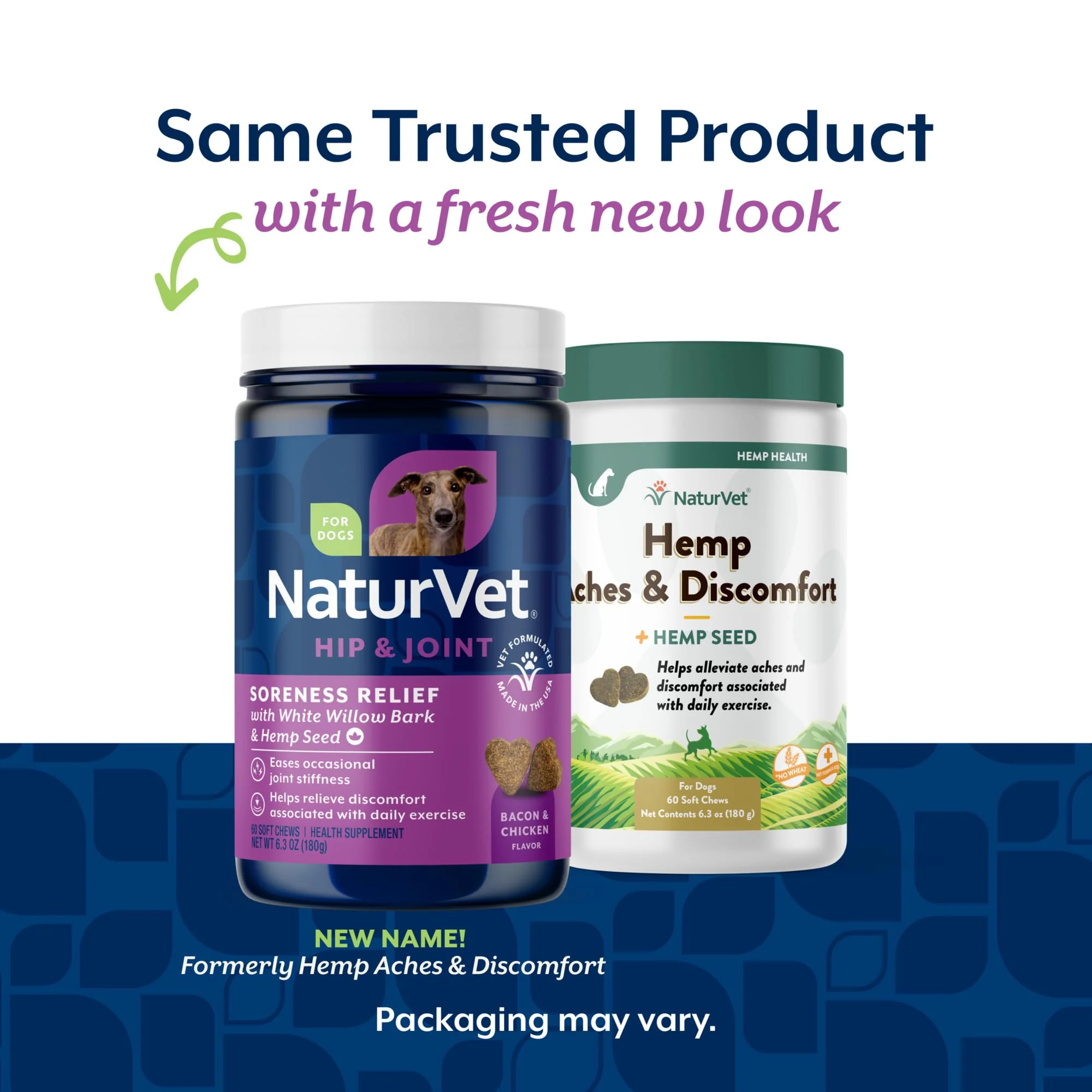 NaturVet Hemp Aches & Discomfort Plus Hemp Seed for Dogs, 60 ct Soft Chews, Made in The USA - Image 7