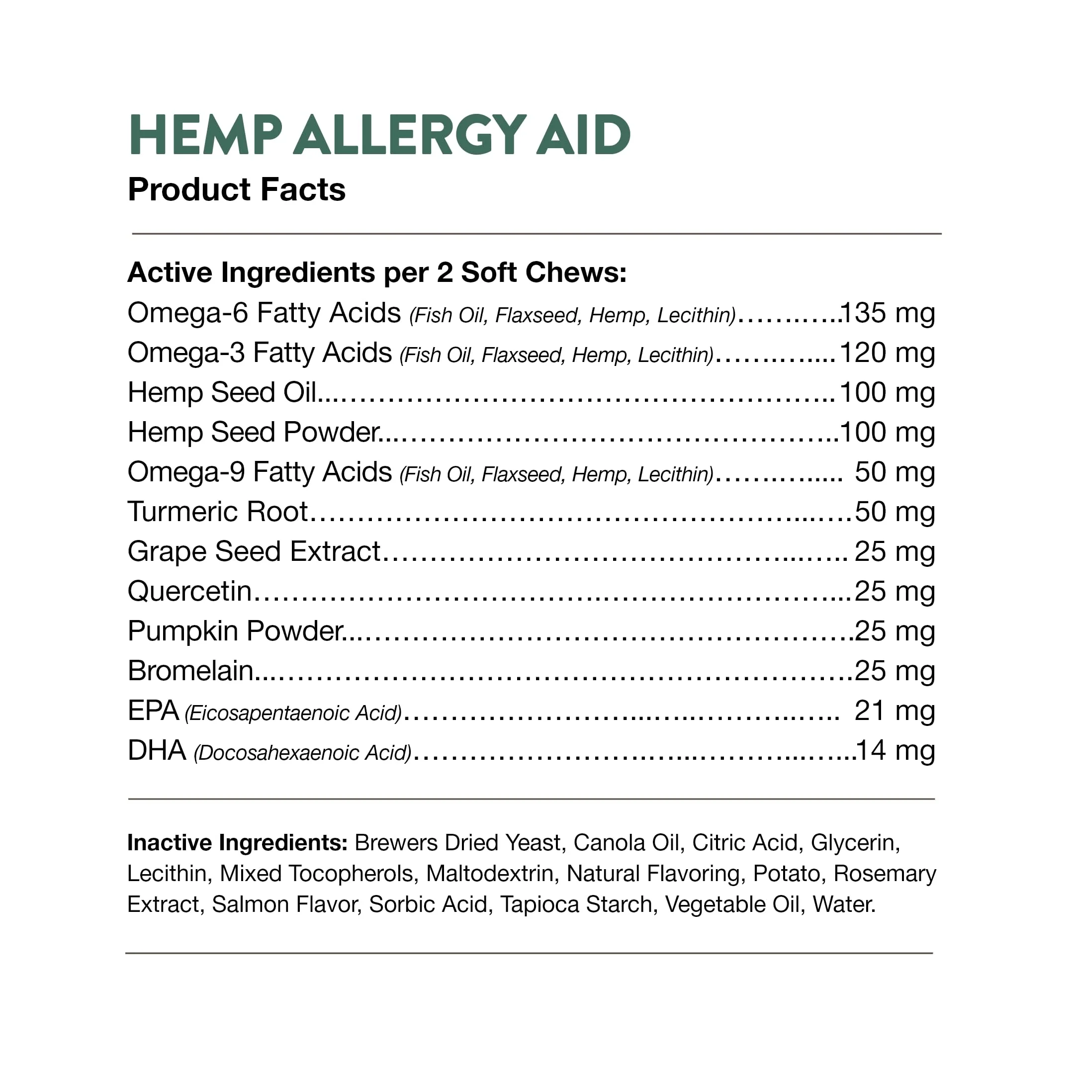 NaturVet Hemp Allergy Aid Plus Hemp Seed Soft Chews for Cats, 60 ct, Made in The USA - Image 3