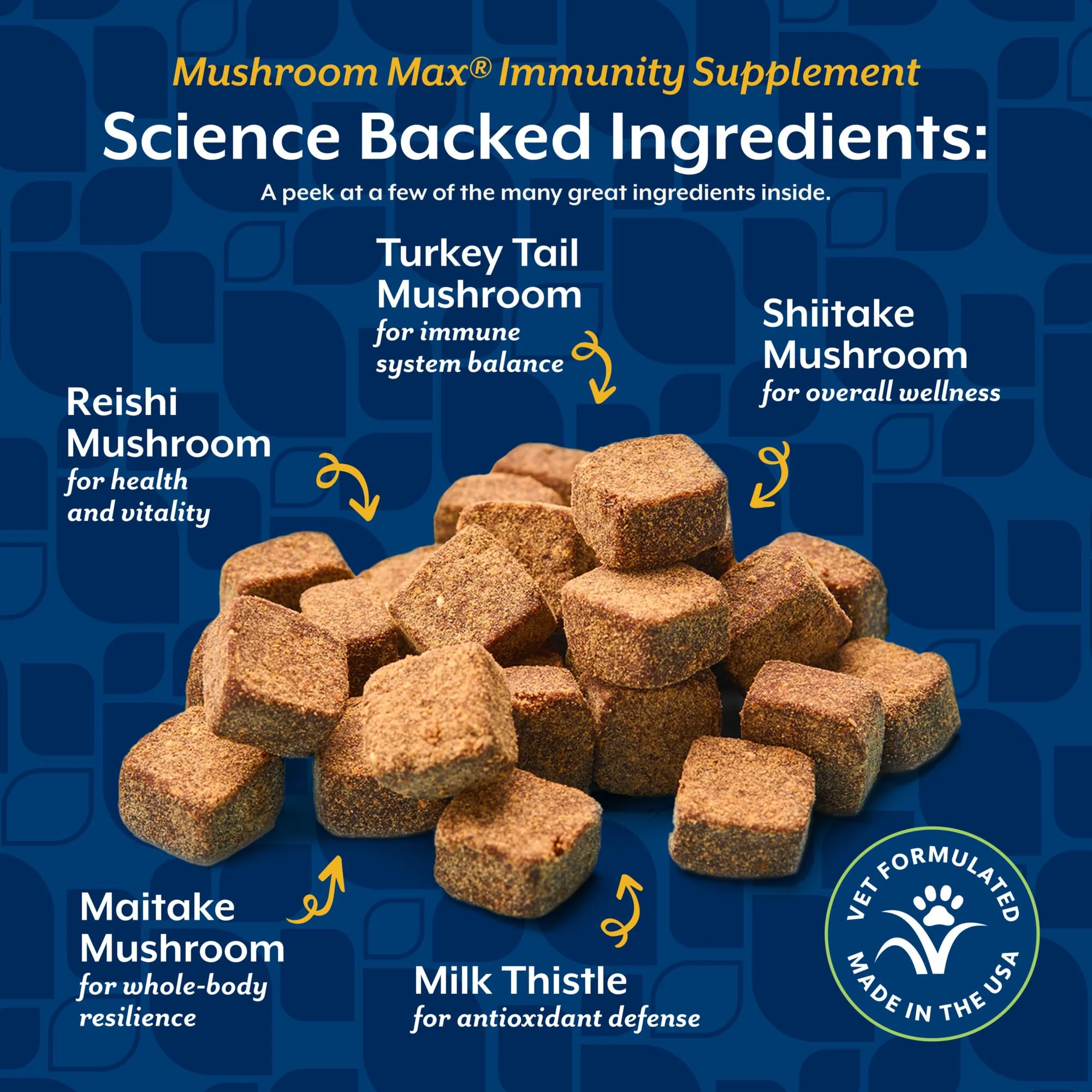 NaturVet Mushroom Max Advanced Immune Support Dog Supplement – Helps Strengthen Immunity, Overall Health for Dogs – Includes Shitake Mushrooms, Reishi, Turkey Tail – 60 Ct. - Image 4