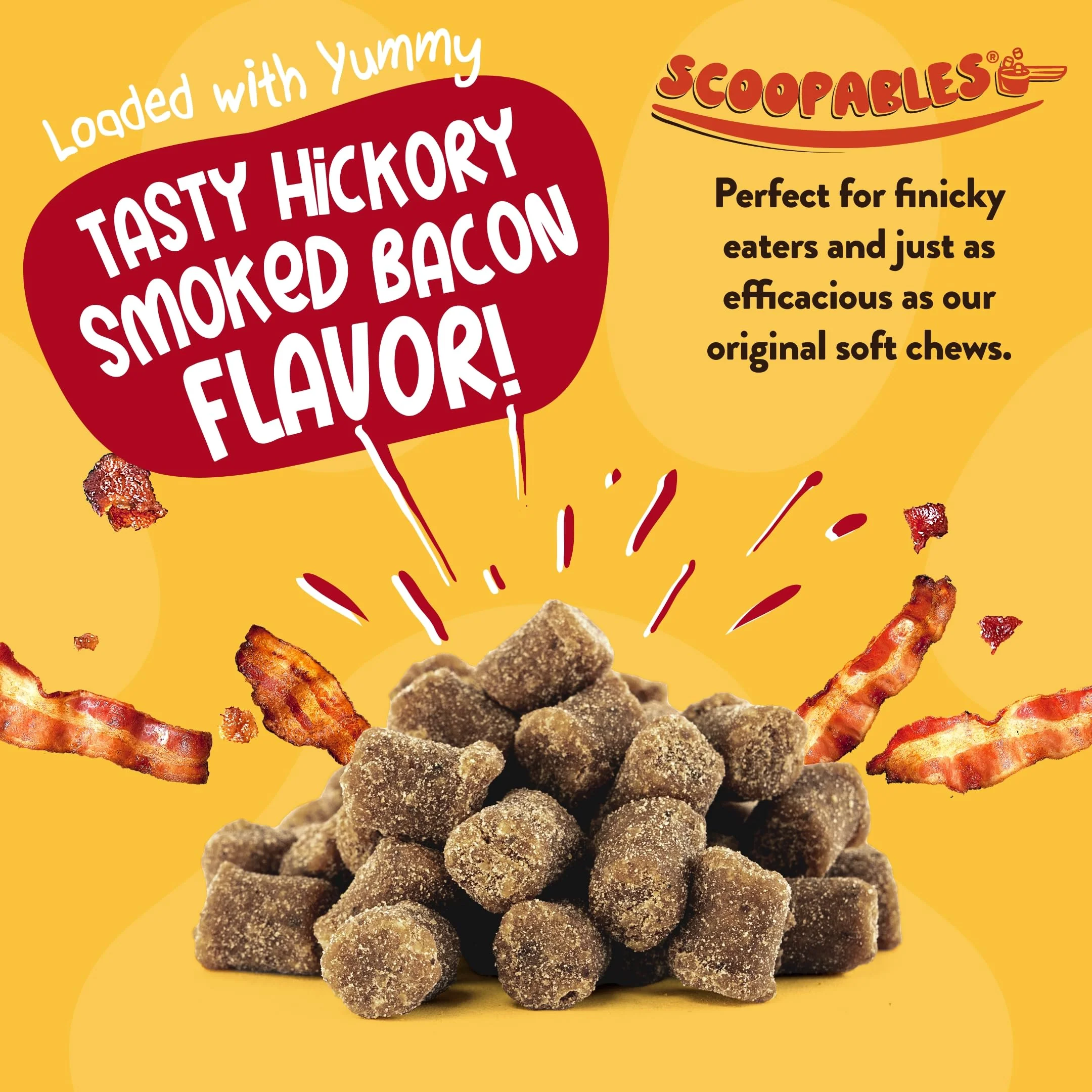 NaturVet Scoopables Advanced Probiotics for Dogs - Chewable Dog Probiotics & Digestive Enzymes - Support a Healthy Gut for Your Pet - Hickory Smoked Bacon Flavor | 11oz Bag - Image 6