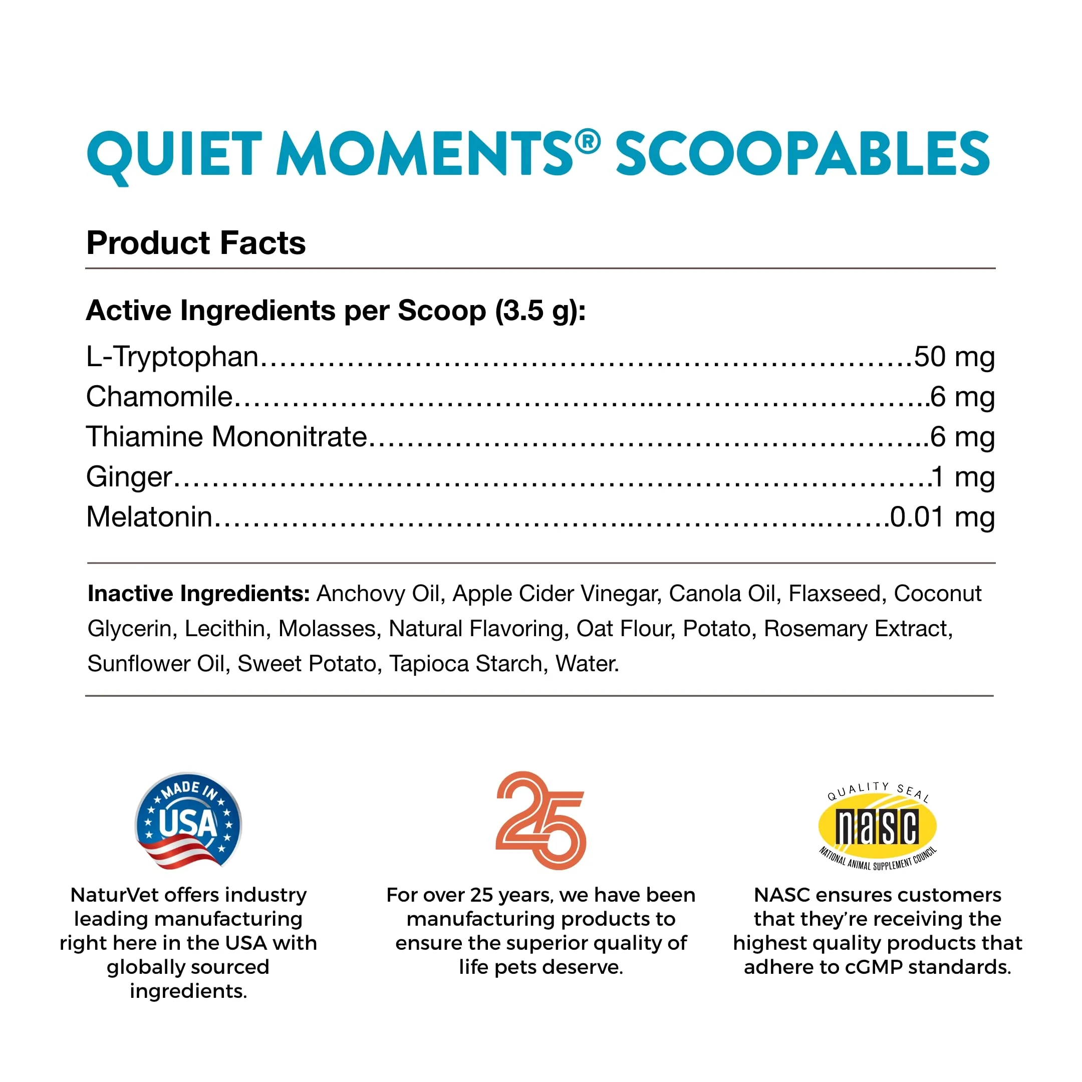 NaturVet Scoopables Quiet Moments Cat Calming Aid - Promotes Calm with Stressful Events Storms, Fireworks, Travel, Separation Anxiety - Cat Health Supplement w/Melatonin - Salmon Flavored | 5.5oz Bag - Image 2