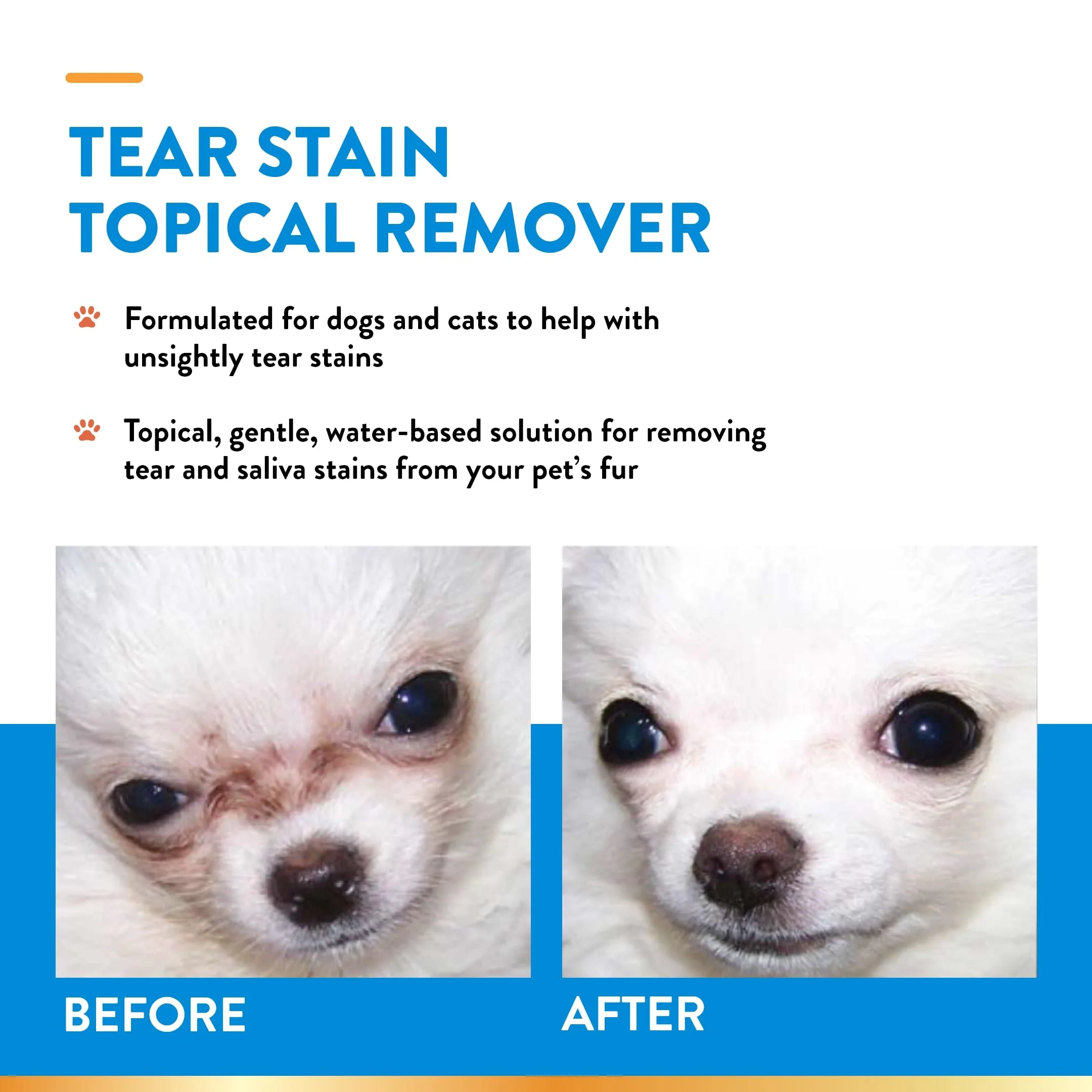 NaturVet – Tear Stain Topical Remover Plus Aloe – 4 oz | Eliminates Unsightly Tear & Saliva Stains | Gentle, Water-Based Formula | for Dogs & Cats - Image 5