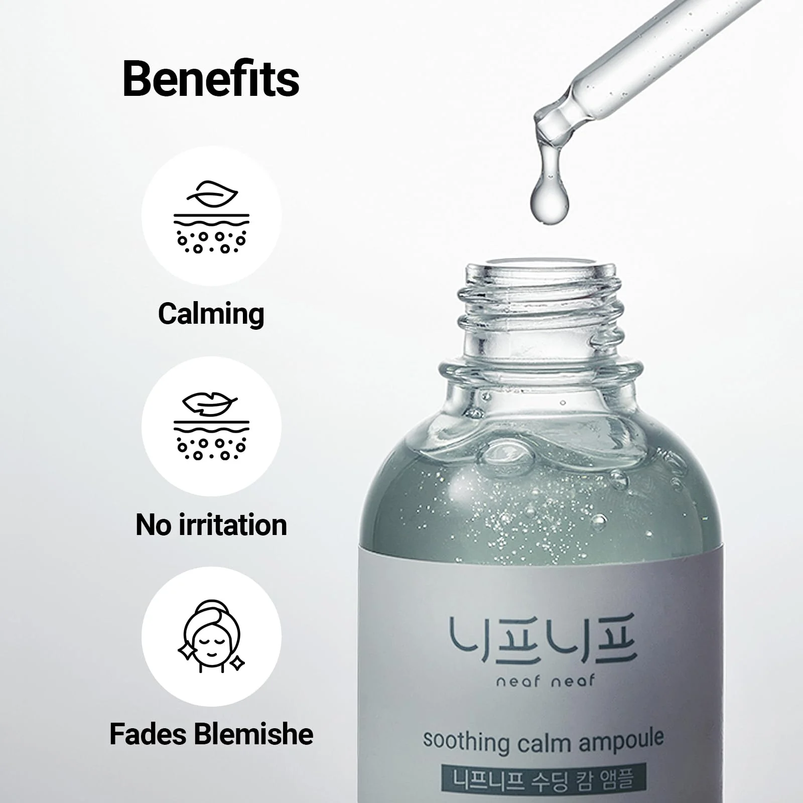 NEAF NEAF Soothing Calm Ampoule with Niacinamide, Spot Care Hyaluronic Acid, Non-Greasy, CICA Healing and Gentle Formula (30ml /1.01 oz) Radiant Serum, Korean Skincare - Image 6