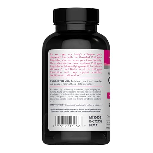 NeoCell Collagen Peptides Pills | 270 Caplets | with Vitamin C and Biotin | Grass Fed Bovine | Hair, Skin, & Nails | for Women and Men - Image 2