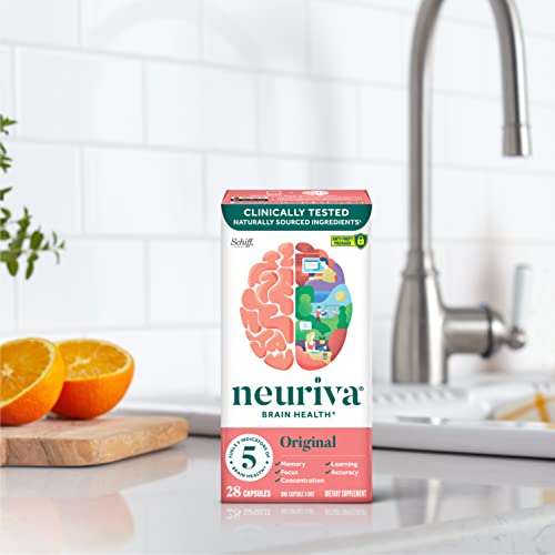 NEURIVA Original Decaffeinated Clinically Tested Nootropic Brain Supplement for Memory, Focus & Concentration, NeuroFactor & Phosphatidylserine, 28ct Capsules - Image 11