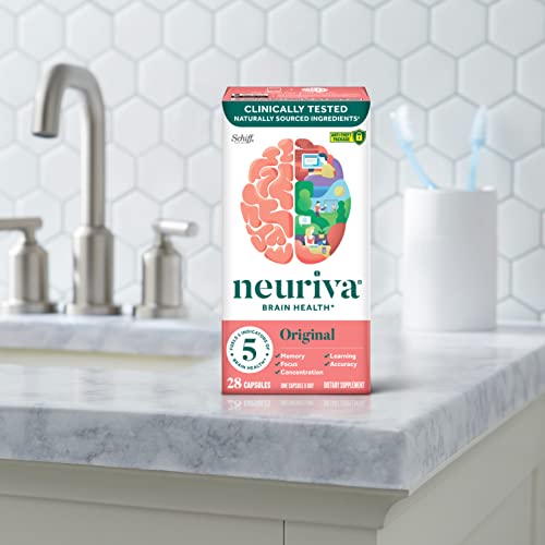 NEURIVA Original Decaffeinated Clinically Tested Nootropic Brain Supplement for Memory, Focus & Concentration, NeuroFactor & Phosphatidylserine, 28ct Capsules - Image 12