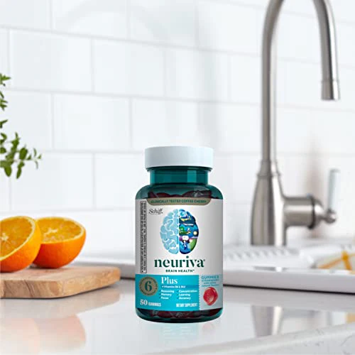 NEURIVA Plus Decaffeinated Nootropic Brain Supplement for Memory, Focus & Concentration & Cognitive Function, Clinically Tested NeuroFactor, Phosphatidylserine, Vitamins B6 B12,50ct Strawberry Gummies - Image 10