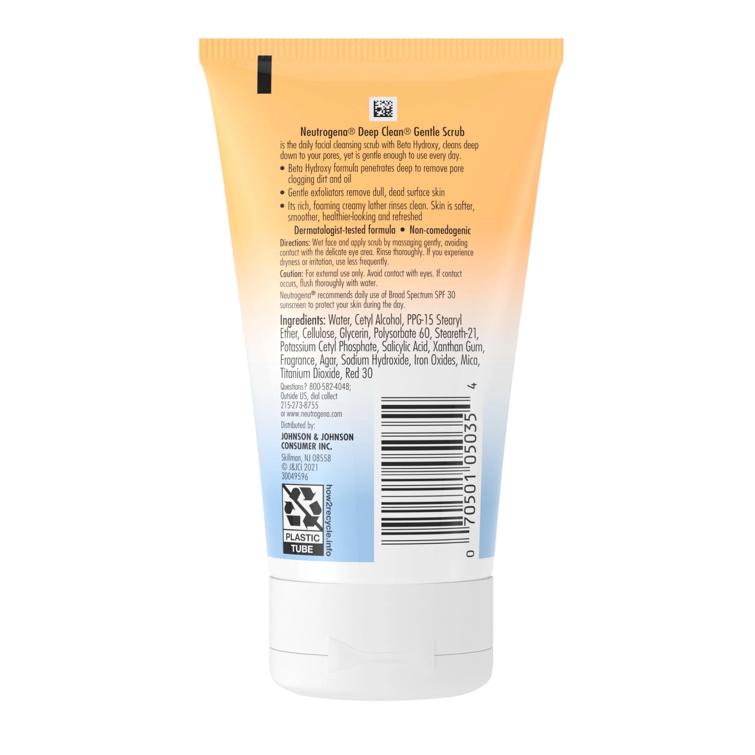 Neutrogena Deep Clean Gentle Daily Facial Scrub, Oil-Free Cleanser 4.2 fl. Oz - Image 8