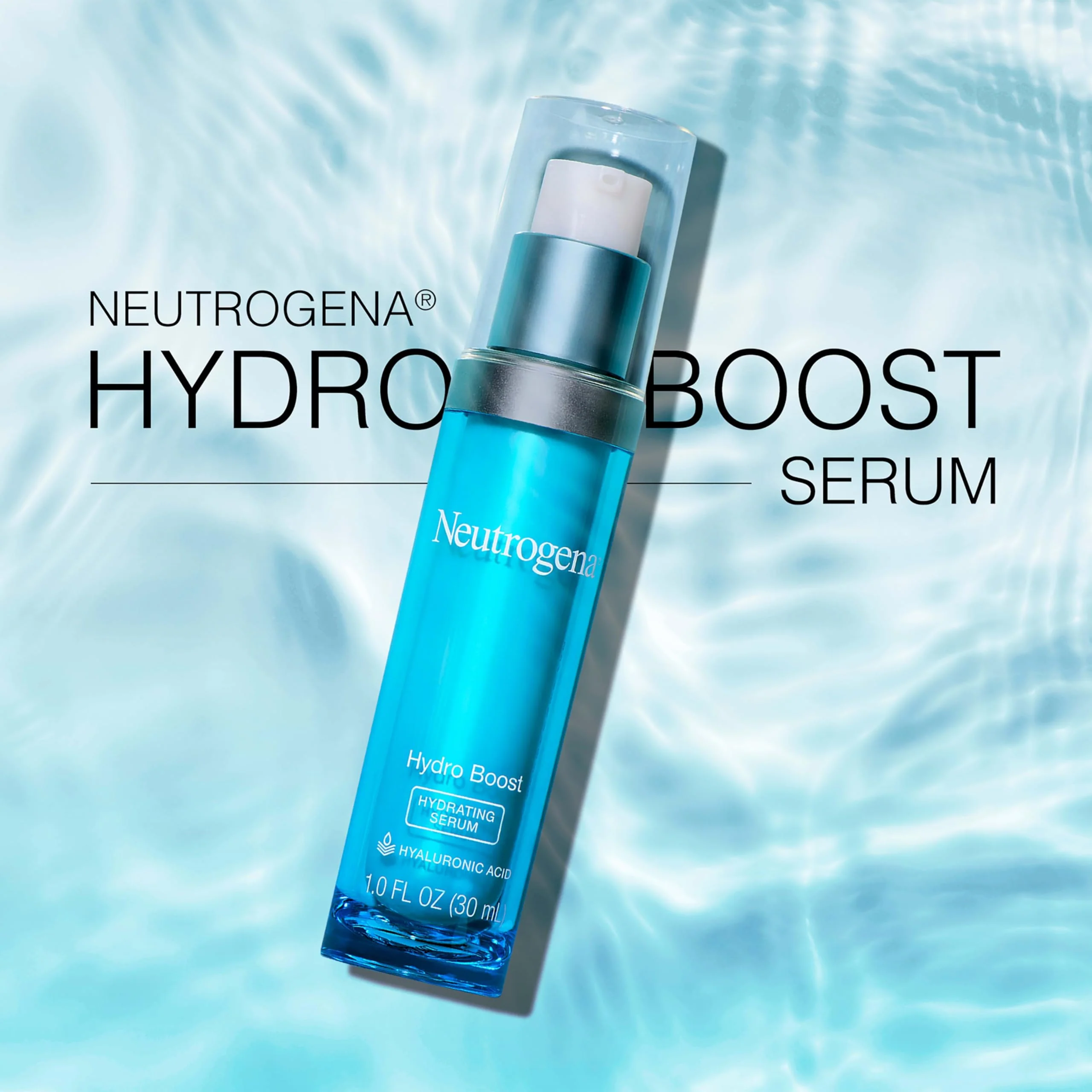 Neutrogena Hydro Boost Hydrating Hyaluronic Acid Face & Neck Serum, Fast-Absorbing Daily Facial Moisturizer with Purified Hyaluronic Acid for Hydrated Skin, Oil-Free & Non-Comedogenic, 1 fl. oz - Image 4