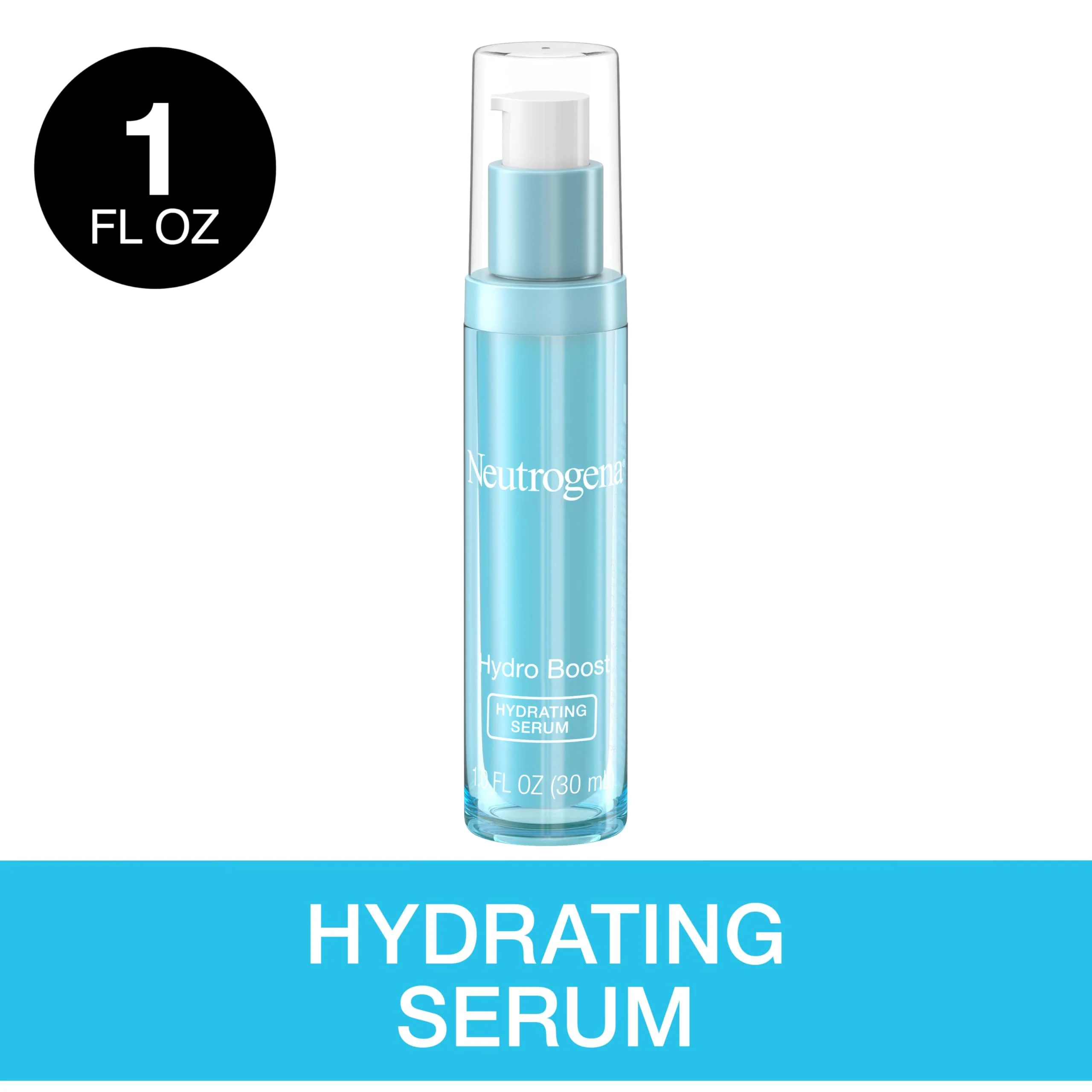 Neutrogena Hydro Boost Hydrating Hyaluronic Acid Face & Neck Serum, Fast-Absorbing Daily Facial Moisturizer with Purified Hyaluronic Acid for Hydrated Skin, Oil-Free & Non-Comedogenic, 1 fl. oz - Image 9