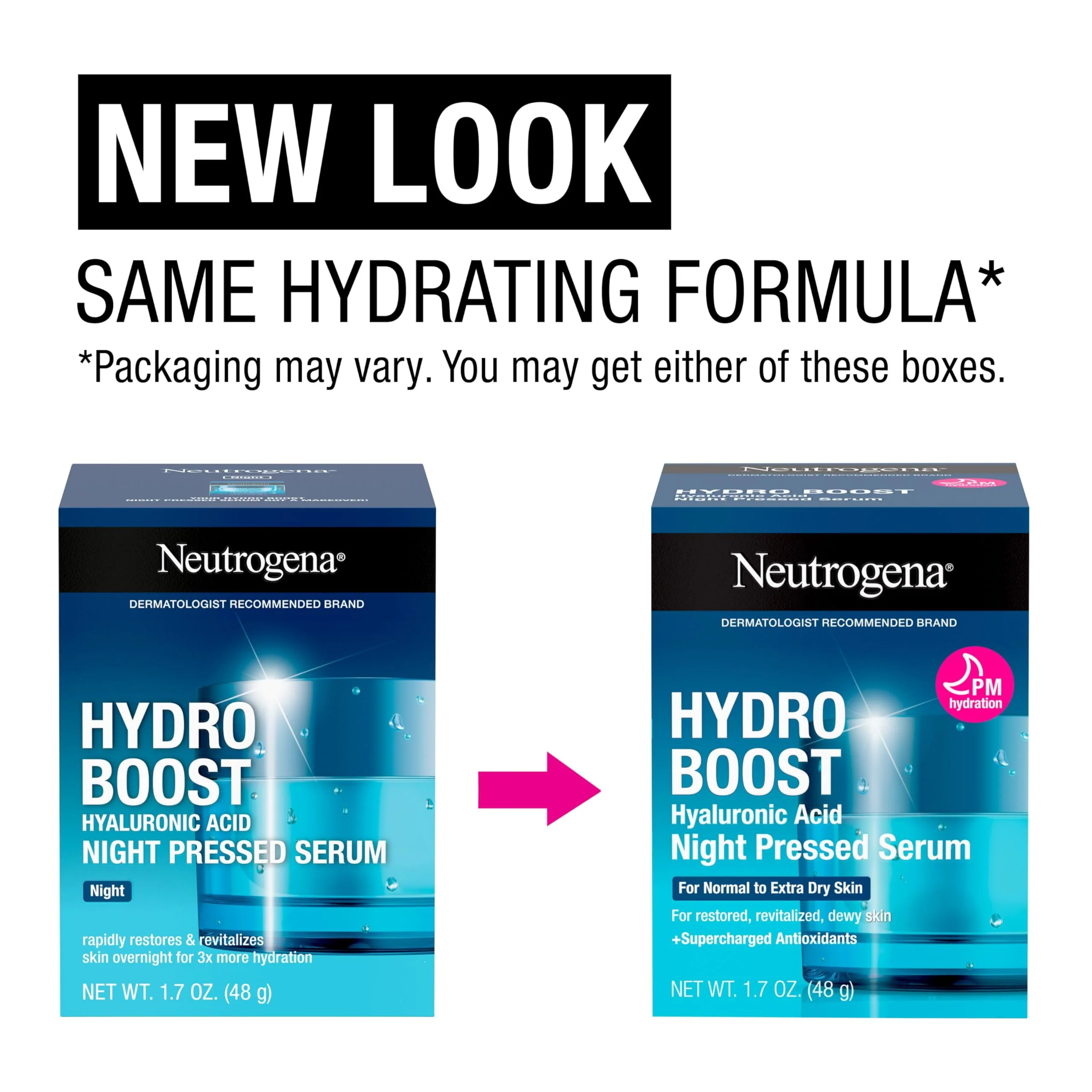 Neutrogena Hydro Boost Night Pressed Serum - with Hyaluronic Acid & Antioxidants, Hydrating Face Moisturizer that Restores & Revitalizes Skin Overnight, for Normal to Extra Dry Skin, 1.7 oz - Image 7