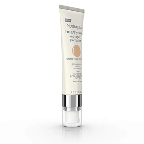 Neutrogena Retinol Treatment & Tinted Facial Moisturizer, Healthy Skin Anti-Aging Perfector, Broad Spectrum SPF 20 Sunscreen & Titanium Dioxide, Blendable Sheer Coverage, 30 Light to Neutral, 1 fl. Oz - Image 4