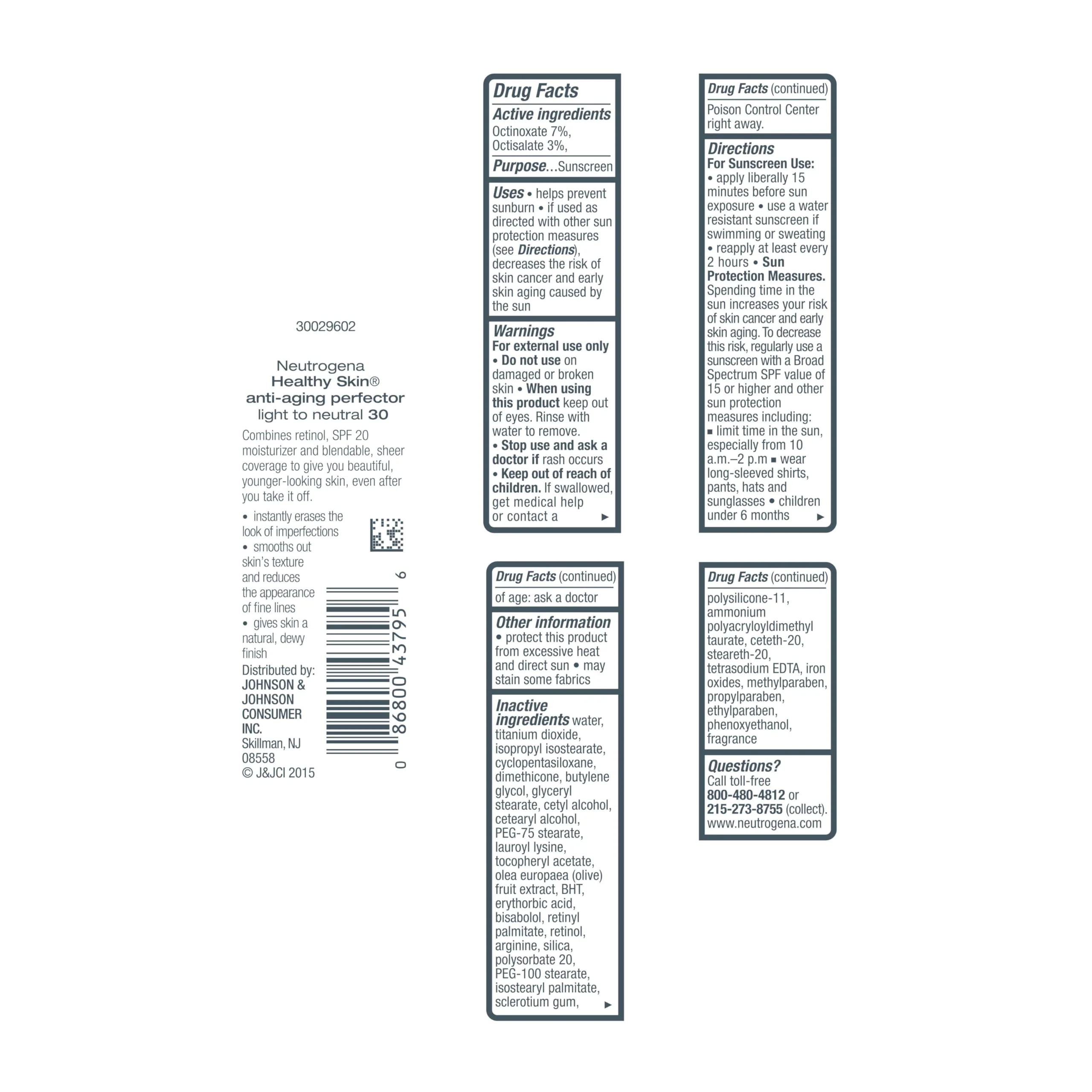 Neutrogena Retinol Treatment & Tinted Facial Moisturizer, Healthy Skin Anti-Aging Perfector, Broad Spectrum SPF 20 Sunscreen & Titanium Dioxide, Blendable Sheer Coverage, 30 Light to Neutral, 1 fl. Oz - Image 7