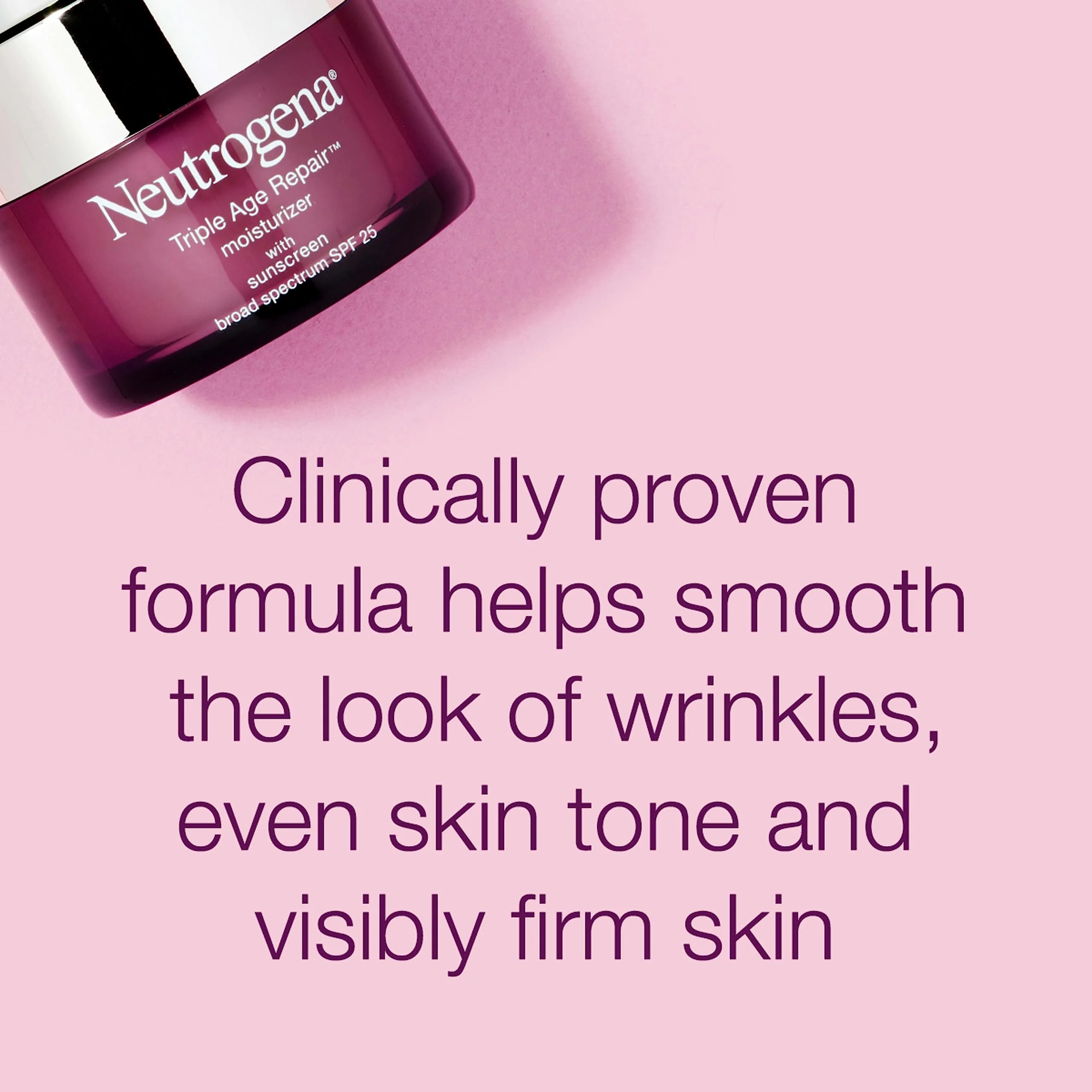 Neutrogena Triple Age Repair Face Moisturizer - with Hexinol Technology & Vitamin C, Anti-Wrinkle Face Cream with SPF 25, Visibly Reduces Wrinkles & Firms Skin, 1.7 oz - Image 7
