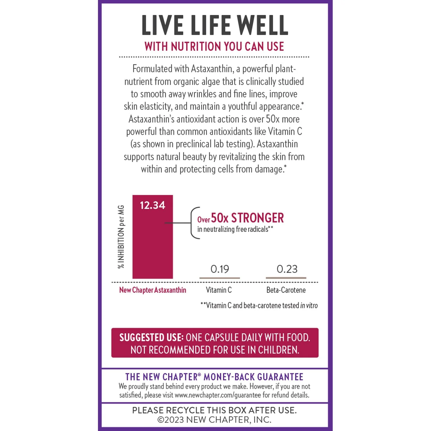 New Chapter Biotin Supplement, Vegan Hair Skin and Nails Vitamins with Fermented Biotin + Astaxanthin - 60 Count - Image 3