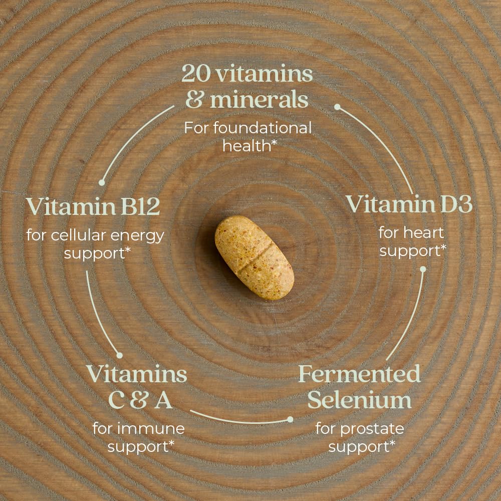 New Chapter Men’s Multivitamin 40+, Extra B6 & B12, D3, Vitamin C & Zinc, Immune, Heart, Cellular Energy, and Brain Health, Gentle on The Stomach, One Daily, Non-GMO, Gluten-Free, 72 Tablets - Image 7