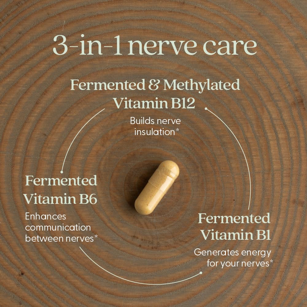 New Chapter Nerve Health Supplement for 3-in-1 Support from Head to Toe - Vitamin B1 Generates Energy for Nerves, Vitamin B6 Enhances Healthy Transmission, Vitamin B12 Builds Insulation, 30ct - Image 6