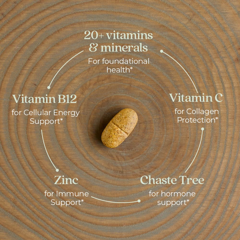 New Chapter Women’s Multivitamin 40+, extra B6 & B12, Biotin for Hair Growth, D3, Vit C, Zinc for Immune & Stress Support, Gentle on an Empty Stomach, One Daily, Non-GMO, Gluten-Free, 48 Tablets - Image 7
