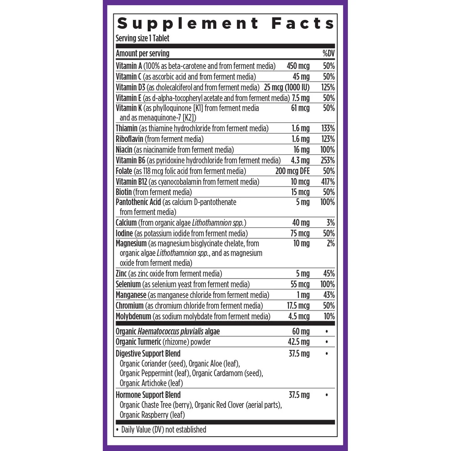 New Chapter Women’s Multivitamin 55+, Astaxanthin, B6, B12, D3, Vitamin C & Zinc, Immune, Heart, Cellular Energy, and Bone Support, Gentle on The Stomach, One Daily, Non-GMO, Gluten-Free, 72 Tablets - Image 4