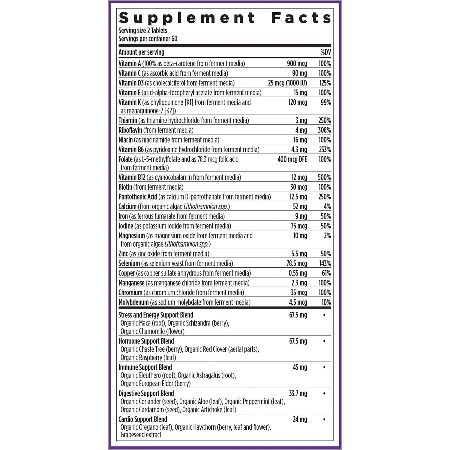 New Chapter Women's Multivitamin Advanced Formula for Stress, Bone, Immune, Beauty & Energy Support, Higher Levels of Whole-Food Fermented Essential Nutrients for Women + Iron + Vitamin D3, 120 Count - Image 4