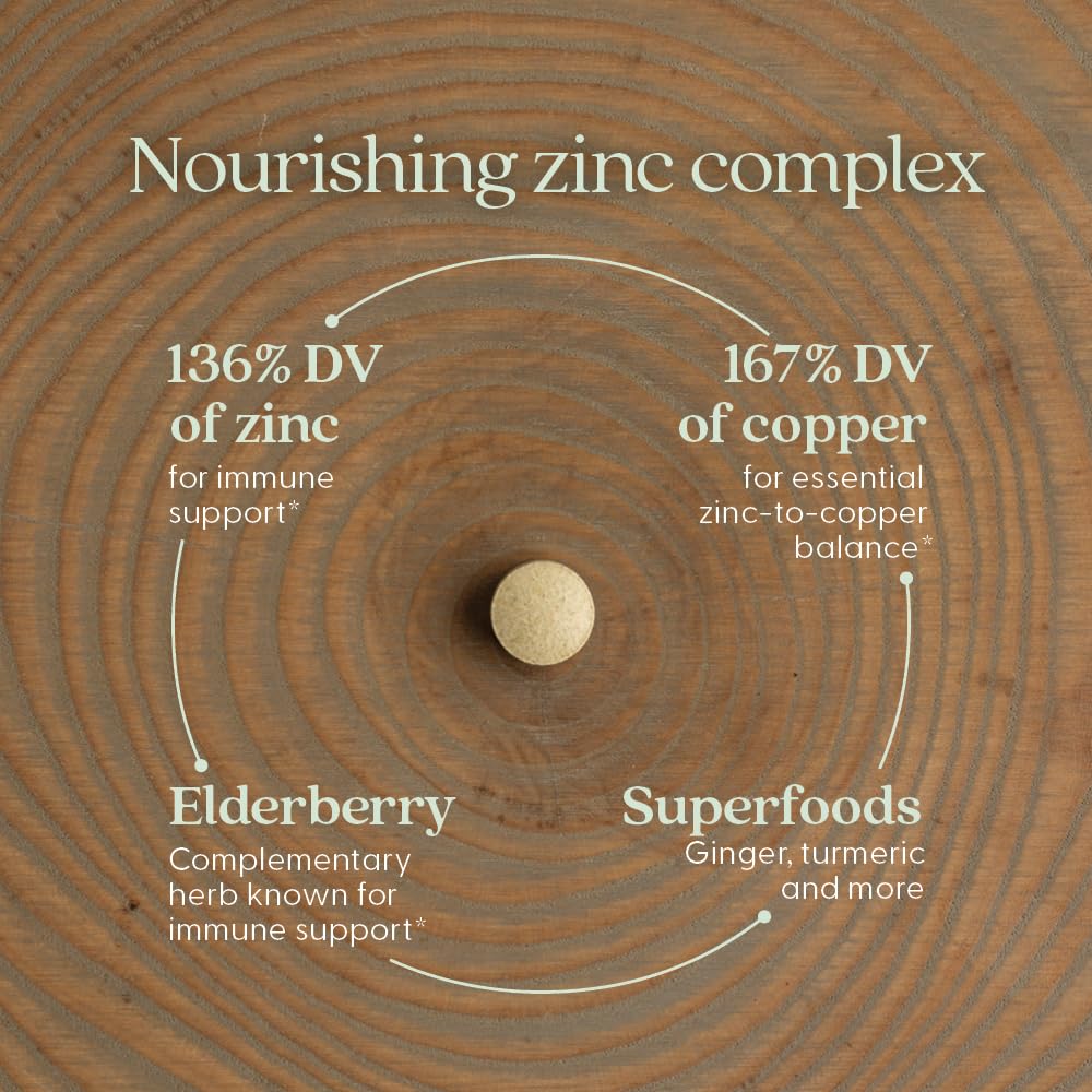 New Chapter Zinc Supplement, Fermented Zinc Complex, ONE Daily for Immune Support + Skin Health, Mineral-Balancing Formula Rich in Copper, Easy to Swallow & Digest, 30 Count (1 Month Supply) - Image 8