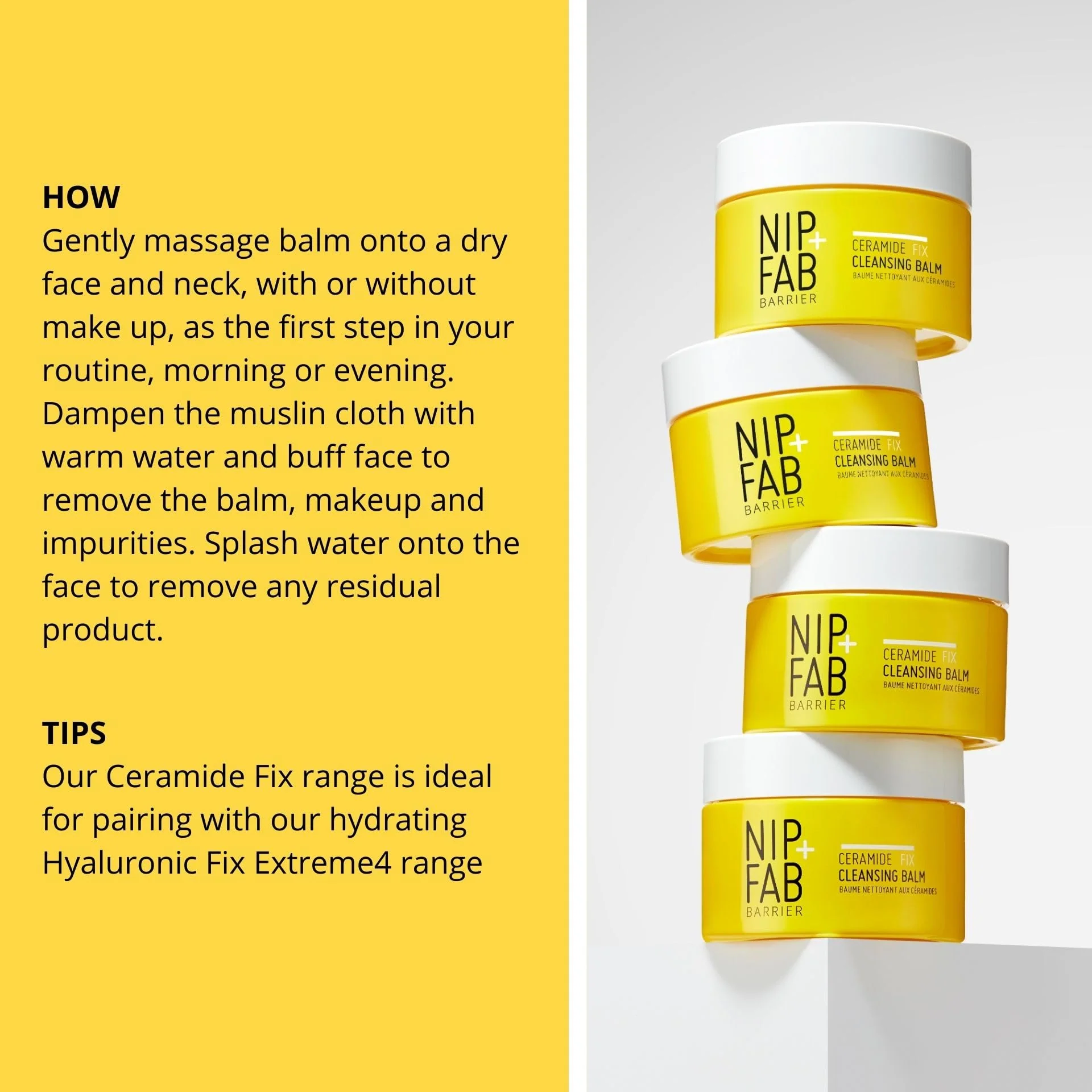 Nip+Fab Ceramide Fix Cleansing Balm 2.53 Fl Oz, Makeup Removing Balm with Niacinamide and Biolin for Dry Sensitive and Aging Face Ski, Skin Barrier Support Fragrance Free Vegan, Hydrating - Image 8