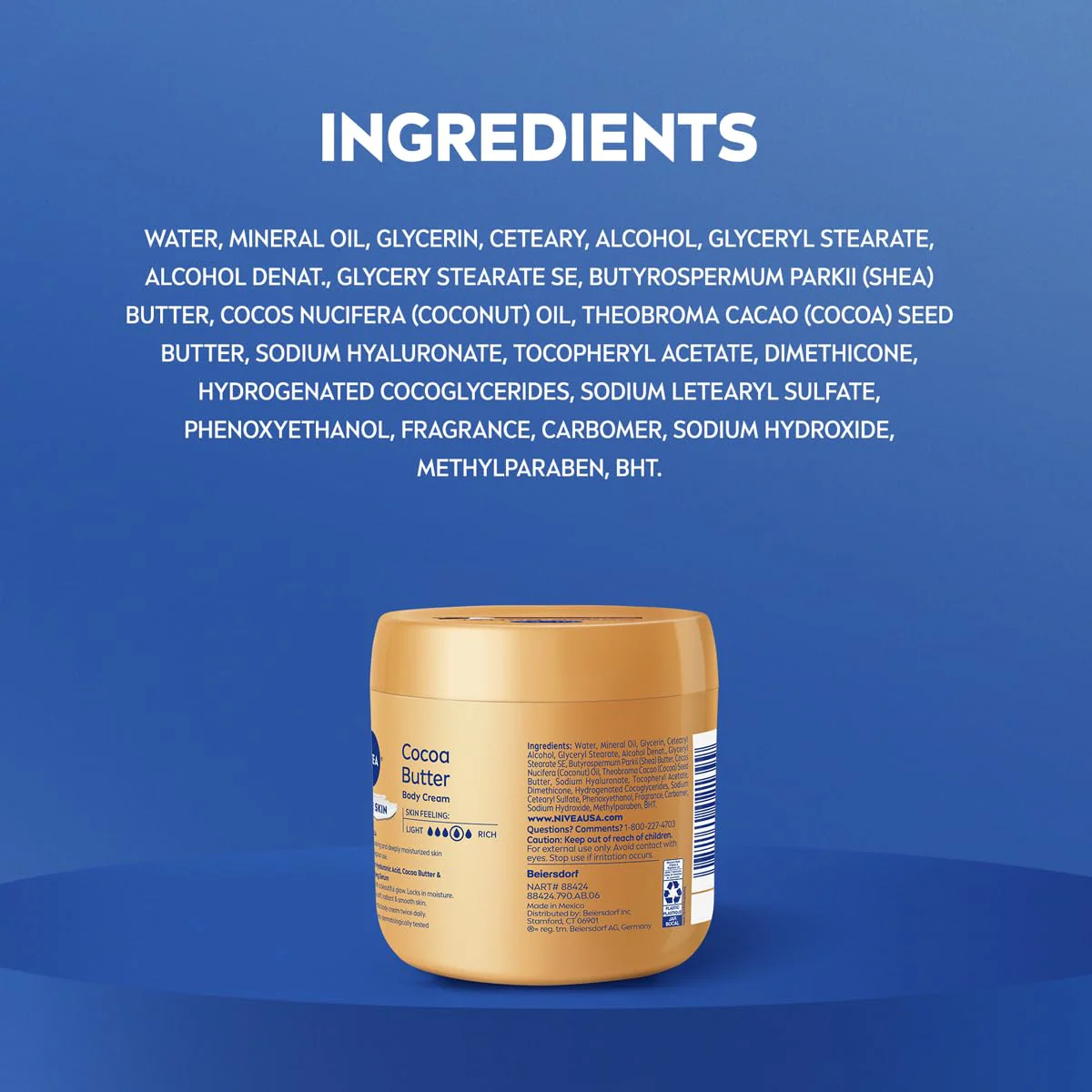 NIVEA Cocoa Butter Body Cream with Deep Nourishing Serum, Cocoa Butter Cream for Dry Skin, 16 Ounce Jar - Image 3