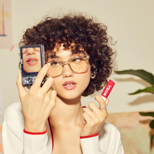 NIVEA Lip Care, Fruity Tinted Lip Balm Variety Pack, Cherry, Strawberry, Blackberry and Watermelon Flavors, 3-in-1 Moisture, Repair and Color, 0.17 Oz Stick, Pack of 4 - Image 7