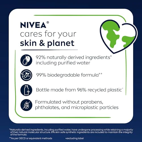NIVEA MEN Maximum Hydration Body Wash for Dry Skin, Aloe Vera Enriched, 3-in-1 Moisturizing Body Wash, Face and Hair, Paraben Free, Vegan Formula, 16.9 Fl Oz Bottle, Pack of 3 - Image 4