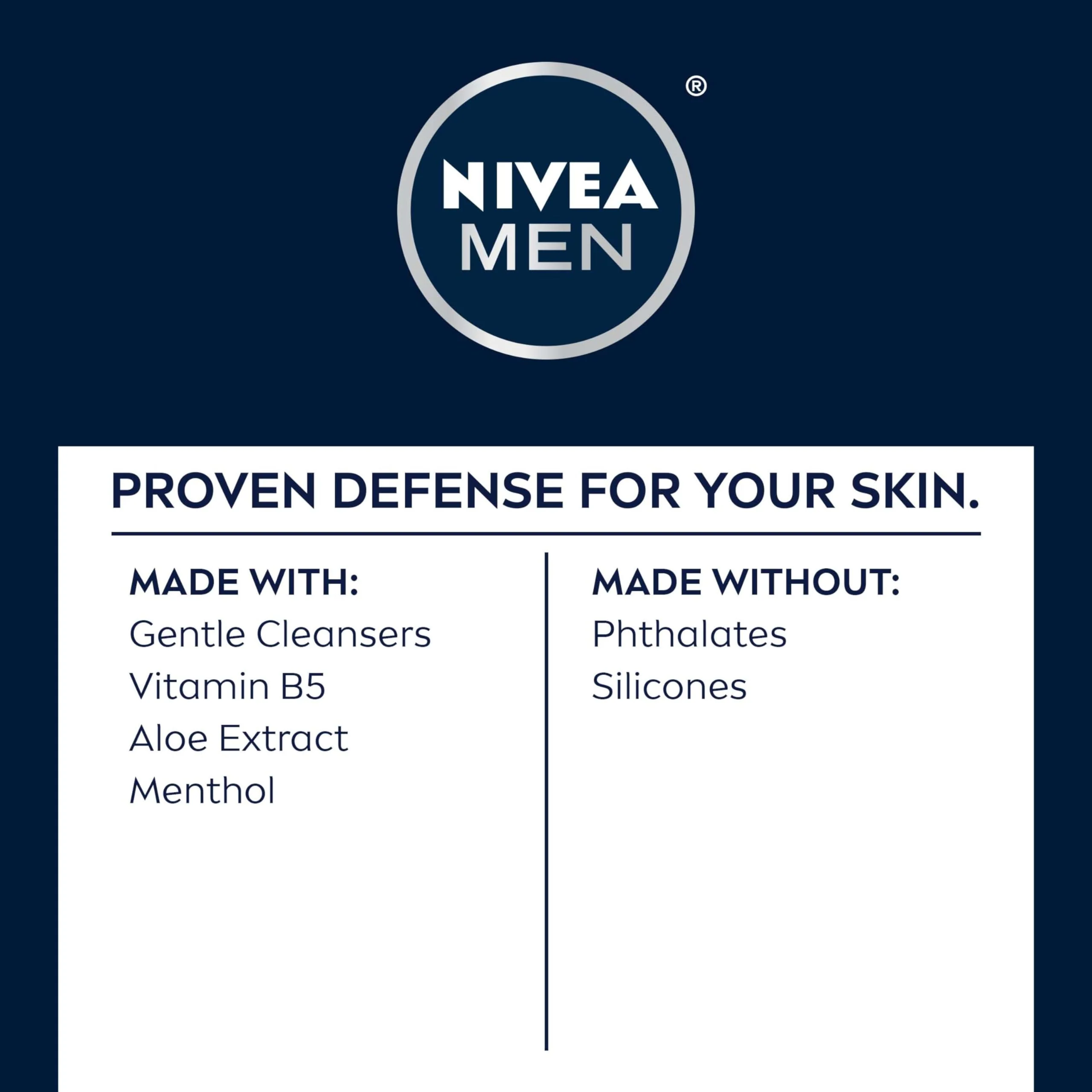 NIVEA MEN Maximum Hydration Face Wash, Face Wash with Provitamin B5 and Aloe Vera, Refreshes and Cleanses without Drying, 5 Fl Oz Tube - Image 3