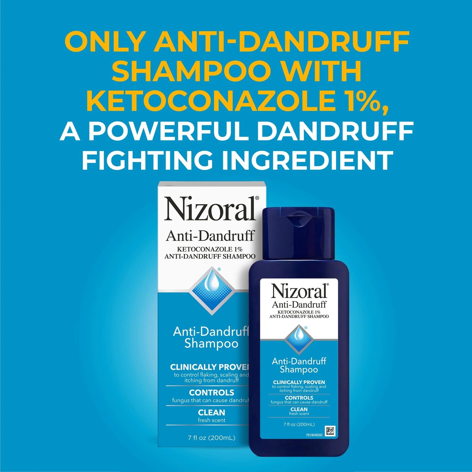 Nizoral Anti-Dandruff Shampoo with 1% Ketoconazole, Fresh Scent, 7 Fl Oz - Image 20