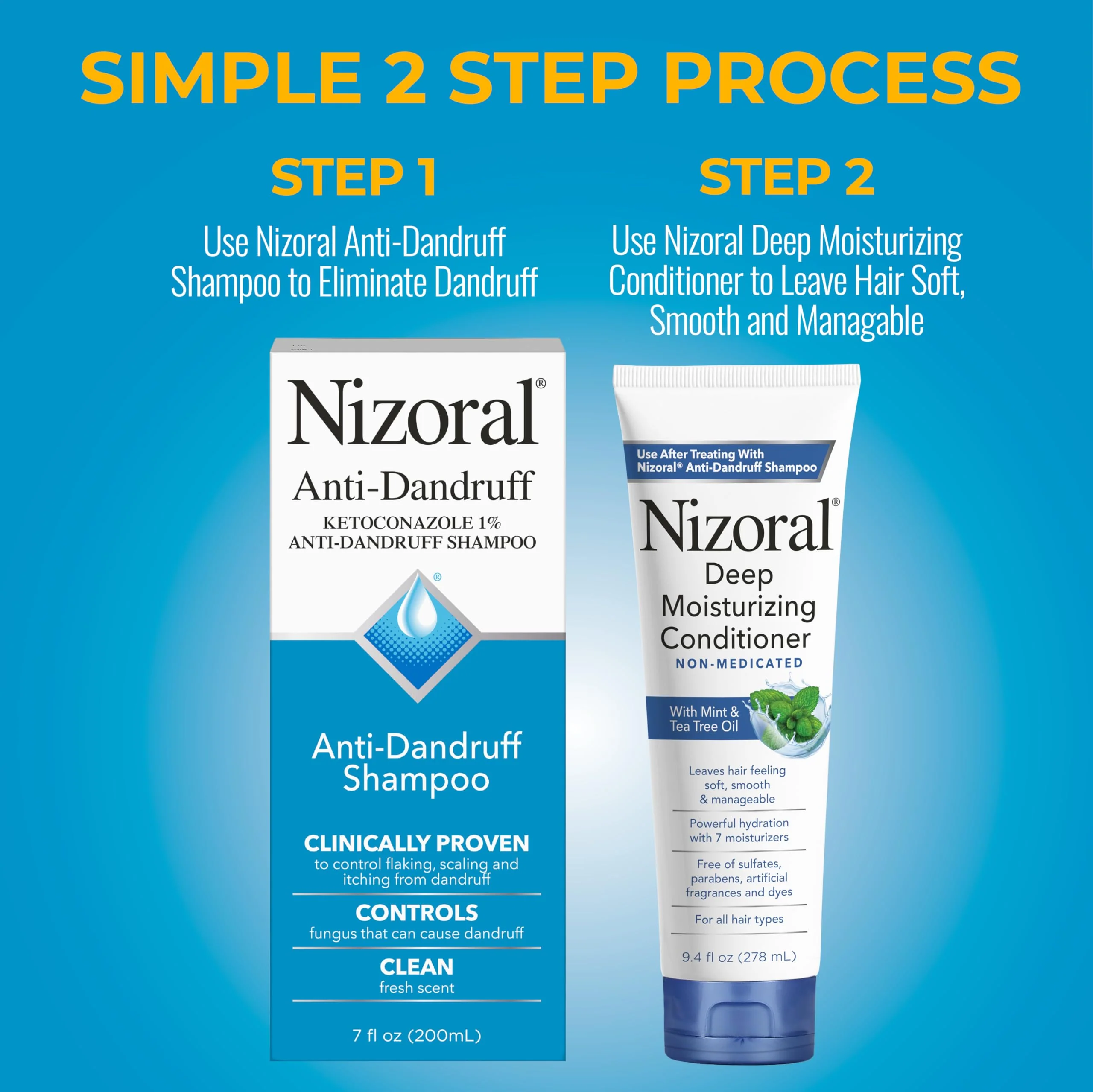 Nizoral Deep Moisturizing Conditioner, 9.4 oz, Anti-Dandruff Conditioner with Mint & Tea Tree Oil, Sulfate and Paraben Free, No Artificial Fragrance, For All Hair Types - Image 8