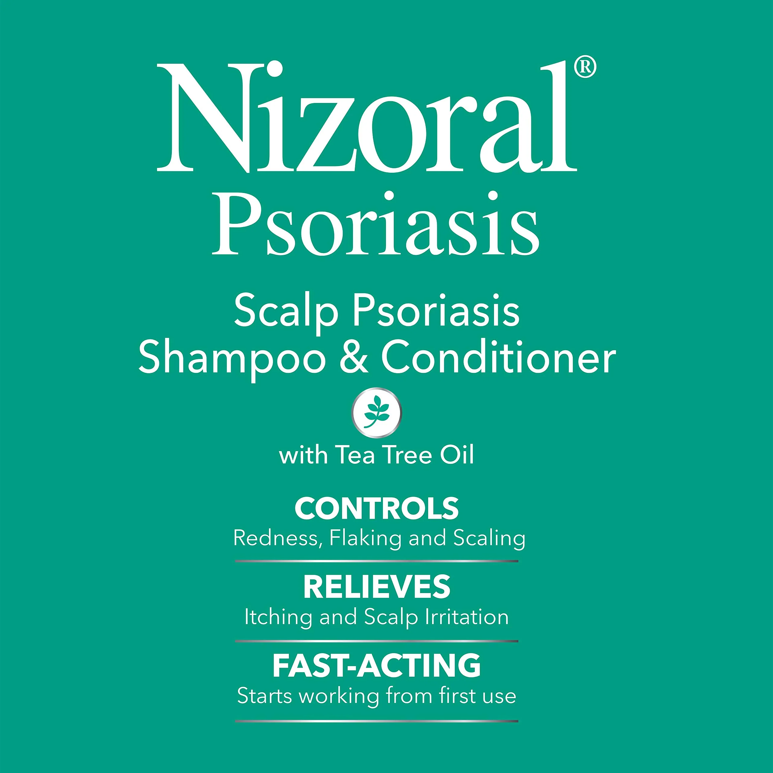 Nizoral Psoriasis Shampoo & Conditioner, 11 Oz, Gentle Scalp Treatment, Relieves Itching, Flaking, Redness, Scaling Effective Scalp Psoriasis Shampoo with Salicylic Acid and Tea Tree Oil (Pack of 2) - Image 4