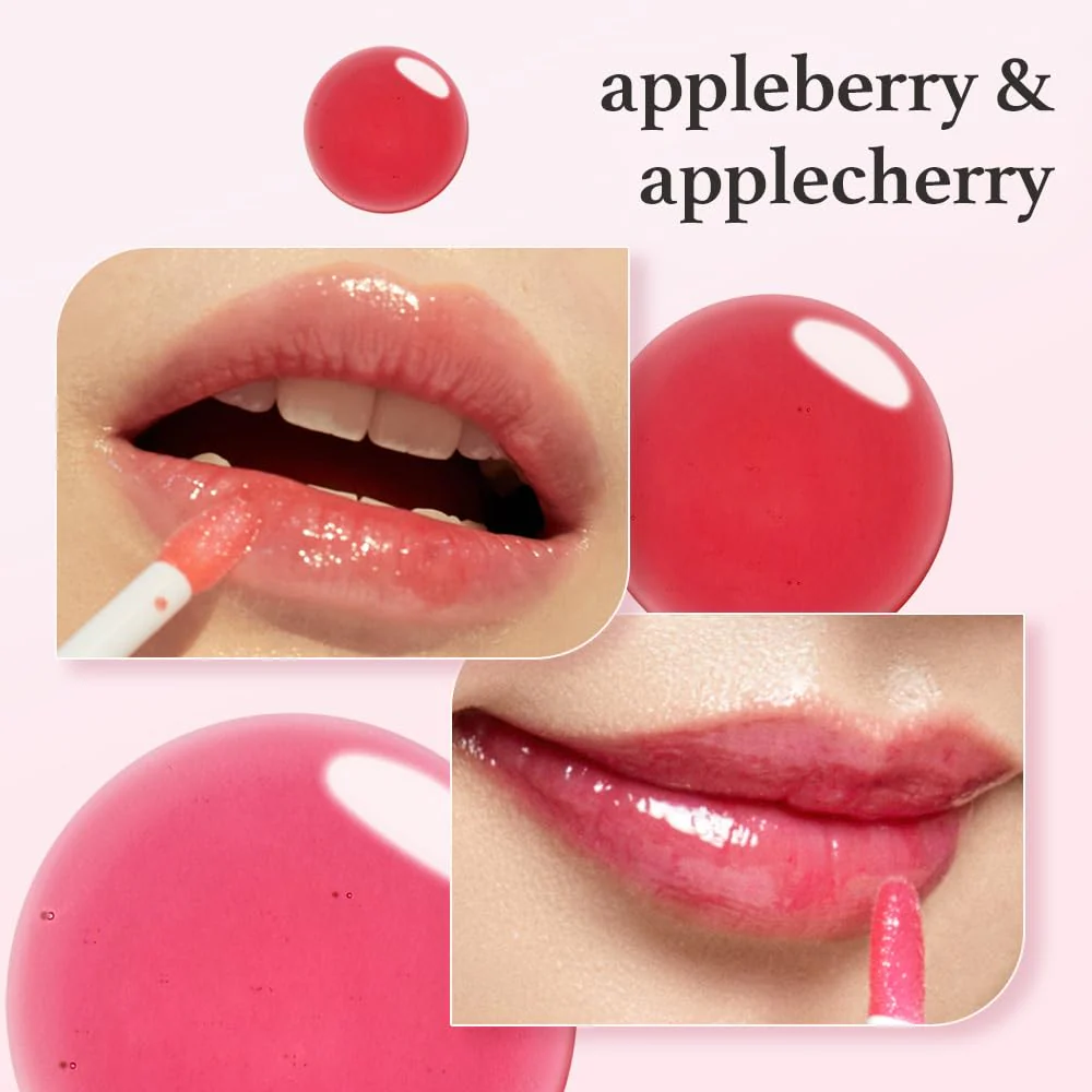 NOONI Korean Lip Oil Set - Appleberry & Applecherry | Long-Lasting, Moisturizing, Plumping, Revitalizing for Dry Lips, Waterproof, No Peel Off, Stocking Stuffers, lip plumper 0.12 FL Oz x 2ea - Image 8