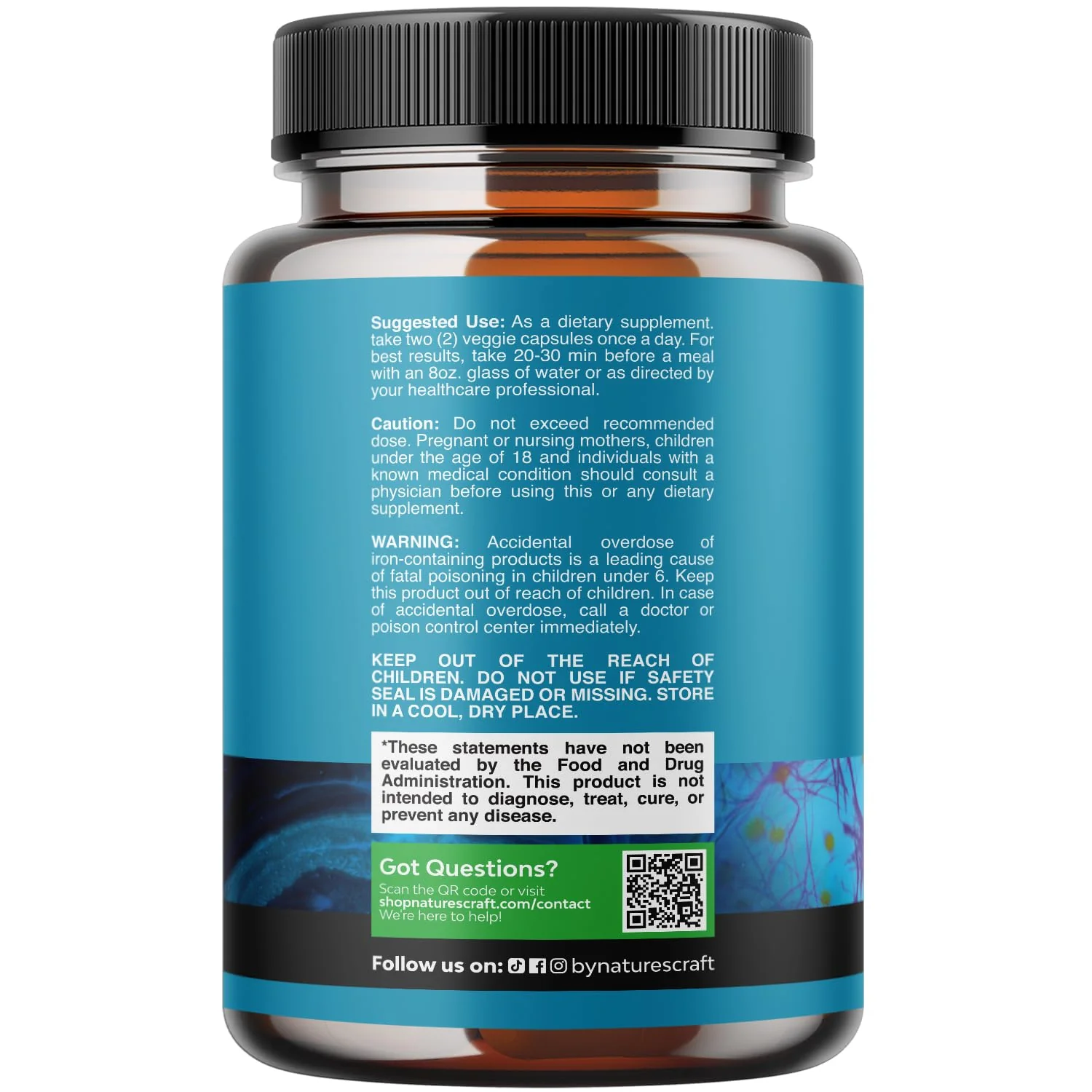 Nootropic Brain Supplement for Memory and Focus Support - Vitamins for Mental Support & Clarity with Bacopa Monnieri, VIT A, B6, Riboflavin, Niacin, Thiamin & Folate - Cognitive Complex - 90 Count - Image 9