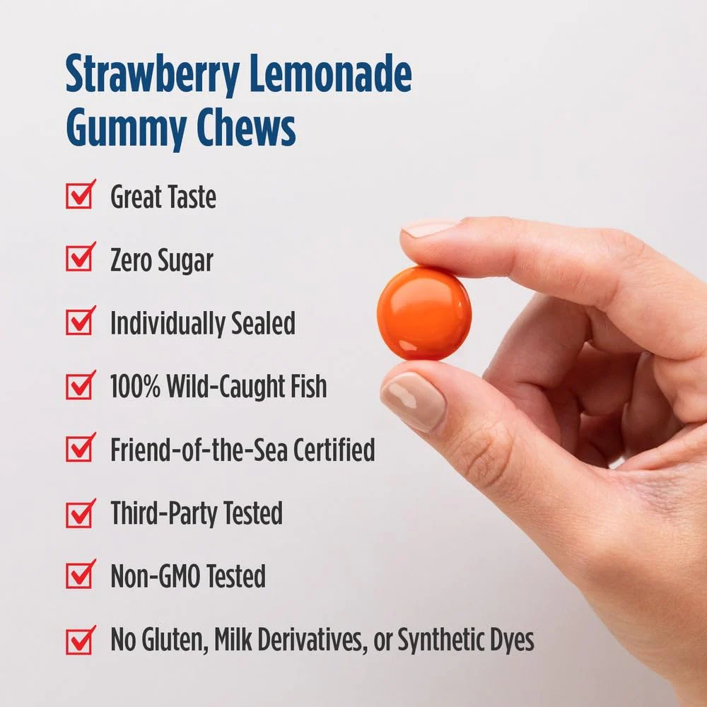 Nordic Naturals Children’s Eye Health Gummies, Strawberry Lemonade - 30 Gummies for Kids - 484 mg Total Omega-3s DHA, Lutein & Zeaxanthin - Brain Health, Antioxidant Support, Non-GMO - 30 Servings - Image 4
