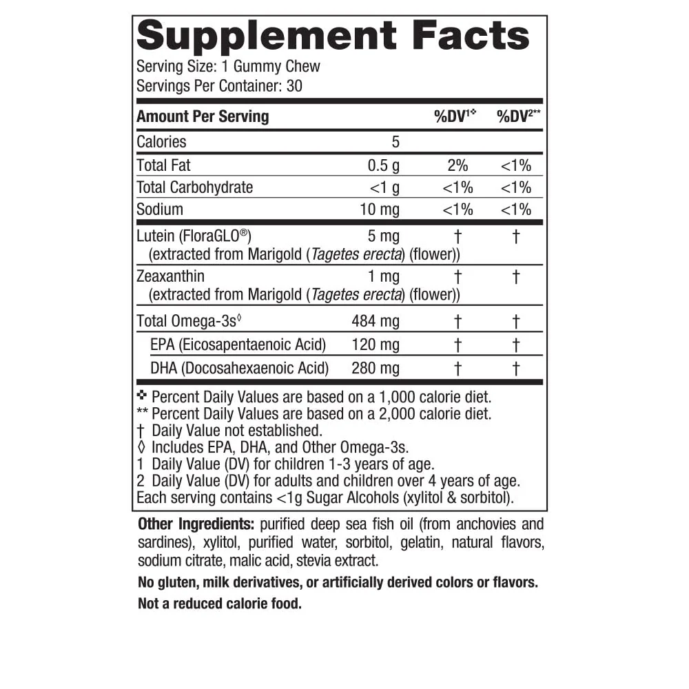 Nordic Naturals Children’s Eye Health Gummies, Strawberry Lemonade - 30 Gummies for Kids - 484 mg Total Omega-3s DHA, Lutein & Zeaxanthin - Brain Health, Antioxidant Support, Non-GMO - 30 Servings - Image 8