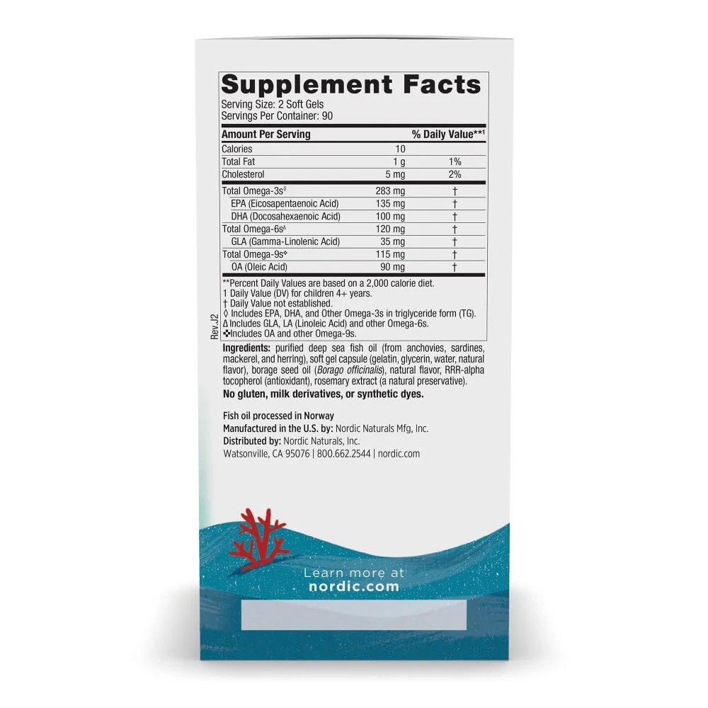 Nordic Naturals Complete Omega Jr., Lemon - 180 Mini Soft Gels - 283 mg Total Omega-3s & 35 mg GLA - Healthy Cognition, Nervous System Function - Non-GMO - 90 Servings - Image 8