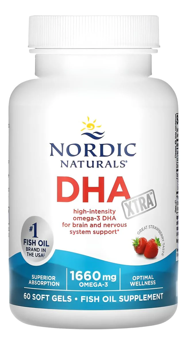 Nordic Naturals DHA Xtra, Strawberry - 60 Soft Gels - 1660 mg Omega-3 - High-Intensity DHA Formula for Brain & Nervous System Support - Non-GMO - 30 Servings - Image 7