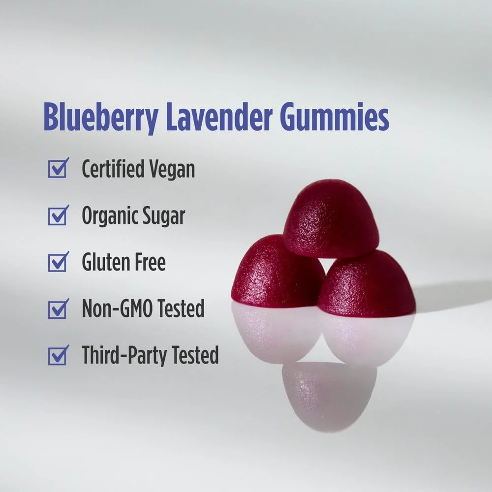 Nordic Naturals Magnesium Gummies for Adults, Blueberry Lavender Flavor - 60 Gummies - Vegan Magnesium Supplement for Mind, Mood, and Cardiovascular Support - Non-GMO - 20 Servings - Image 4