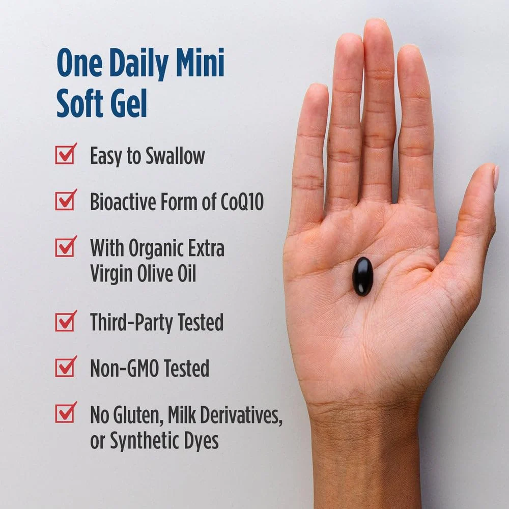 Nordic Naturals Nordic CoQ10 Ubiquinol - 60 Mini Soft Gels - 100 mg Coenzyme Q10 (CoQ10) Ubiquinol - Heart & Brain Health, Cellular Energy Production, Antioxidant Support - Non-GMO - 60 Servings - Image 4