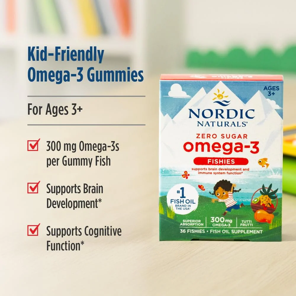 Nordic Naturals Nordic Omega-3 Fishies, Tutti Frutti - 36 Fishies - 300 mg Total Omega-3s with EPA & DHA - Healthy Brain, Mood, Vision & Immune System - Non-GMO - 36 Servings - Image 3